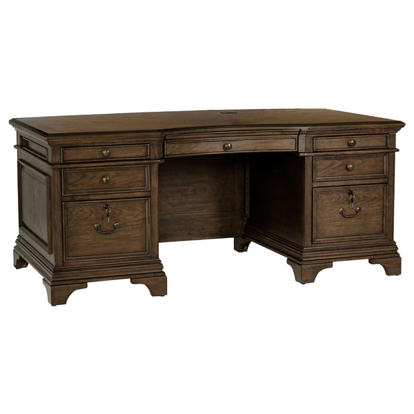 Coaster Furniture Hartshill 881281 72-inch 7-Drawer Executive Desk - Burnished Oak