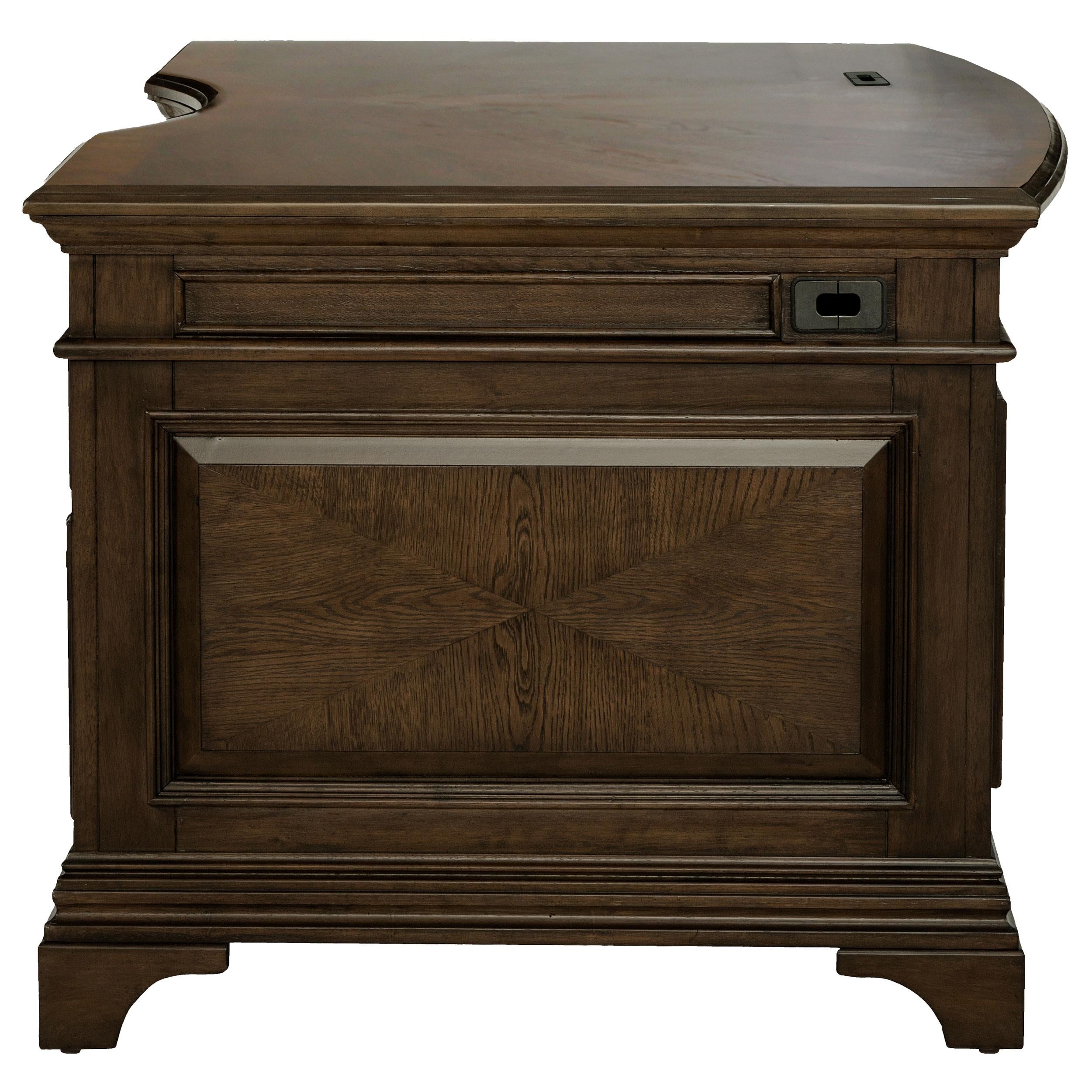  Coaster Furniture Hartshill 881281 72-inch 7-Drawer Executive Desk - Burnished Oak IMAGE 4