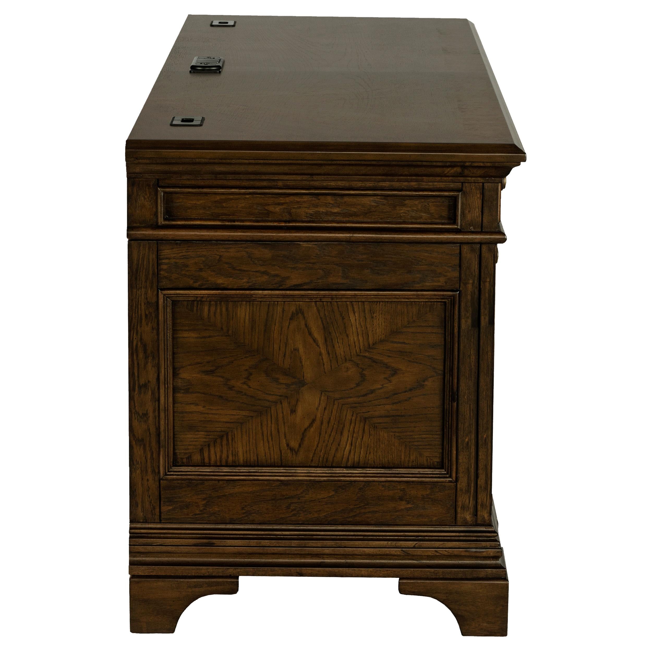  Coaster Furniture Hartshill 881282 66-inch 5-Drawer Credenza Office Desk - Burnish Oak IMAGE 7