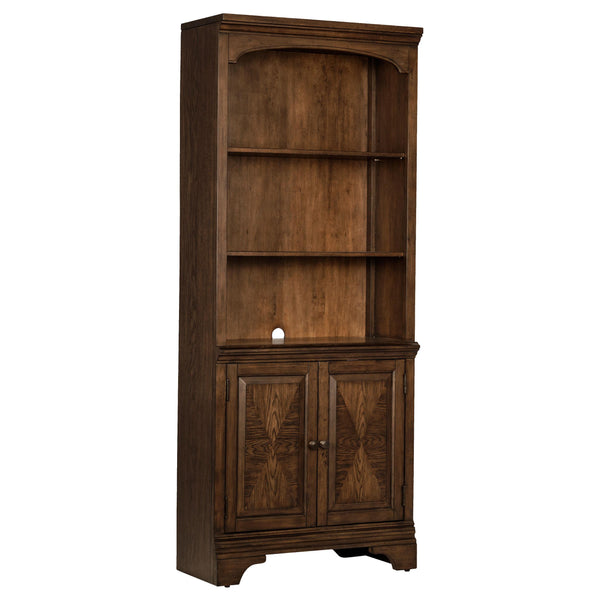 Coaster Furniture Hartshill 881286 78-inch 3-shelf Cabinet Bookcase - Burnished Oak