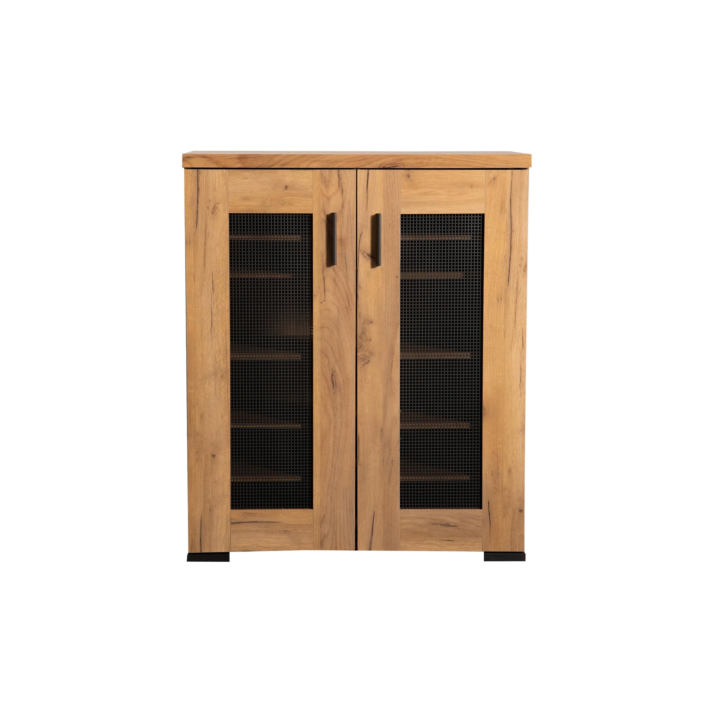 Coaster Furniture Bristol 951107 6-shelf Engineered Wood Shoe Cabinet - Golden Oak IMAGE 1