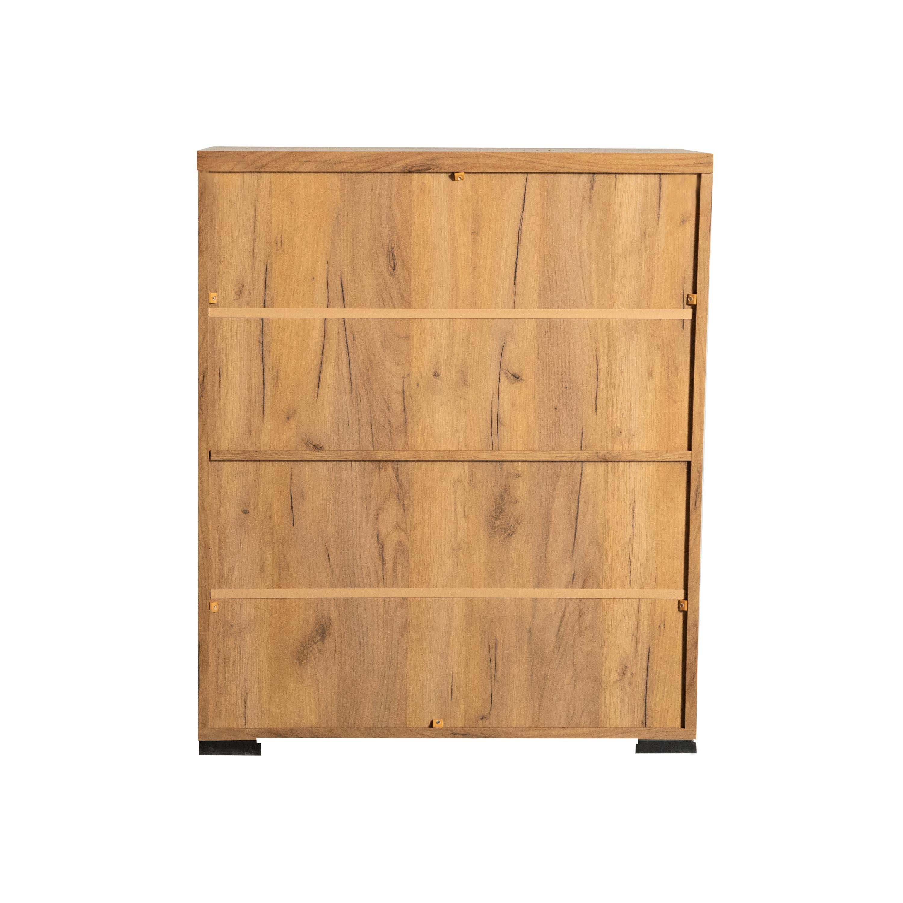  Coaster Furniture Bristol 951107 6-shelf Engineered Wood Shoe Cabinet - Golden Oak IMAGE 3
