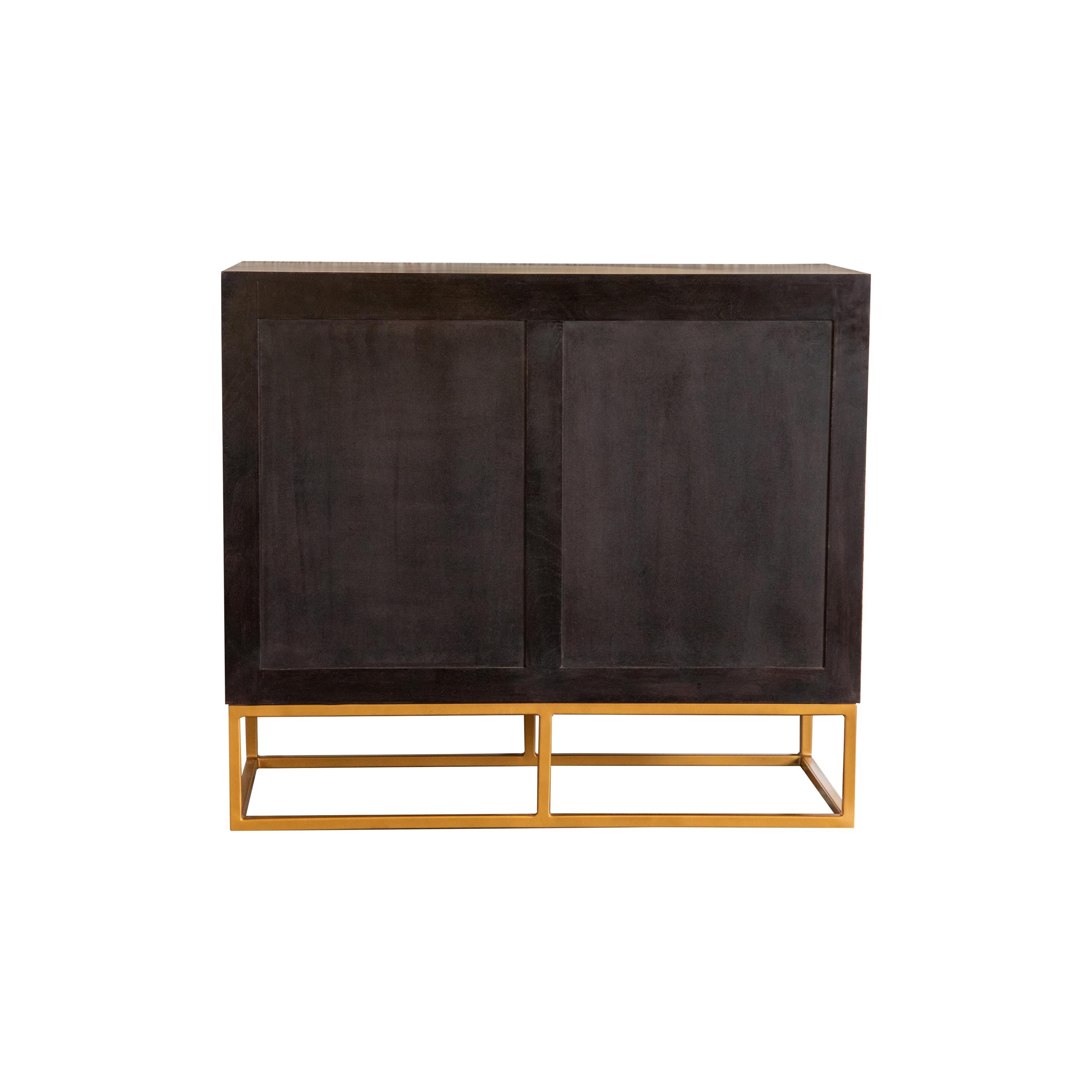  Coaster Furniture Zara 953447 2-door 40" Wood Accent Storage Cabinet - Black Walnut IMAGE 2