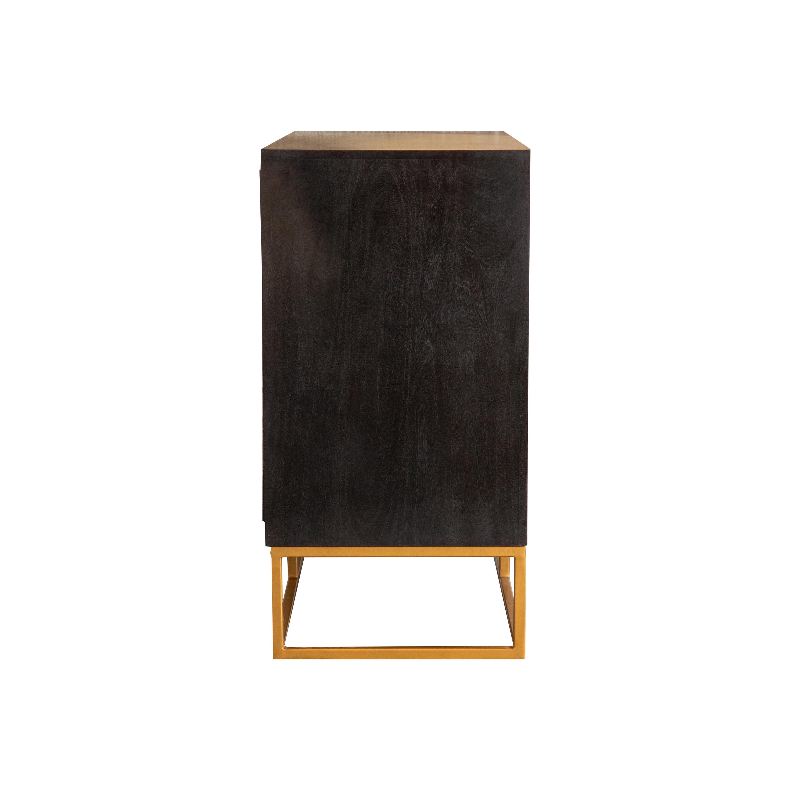  Coaster Furniture Zara 953447 2-door 40" Wood Accent Storage Cabinet - Black Walnut IMAGE 3
