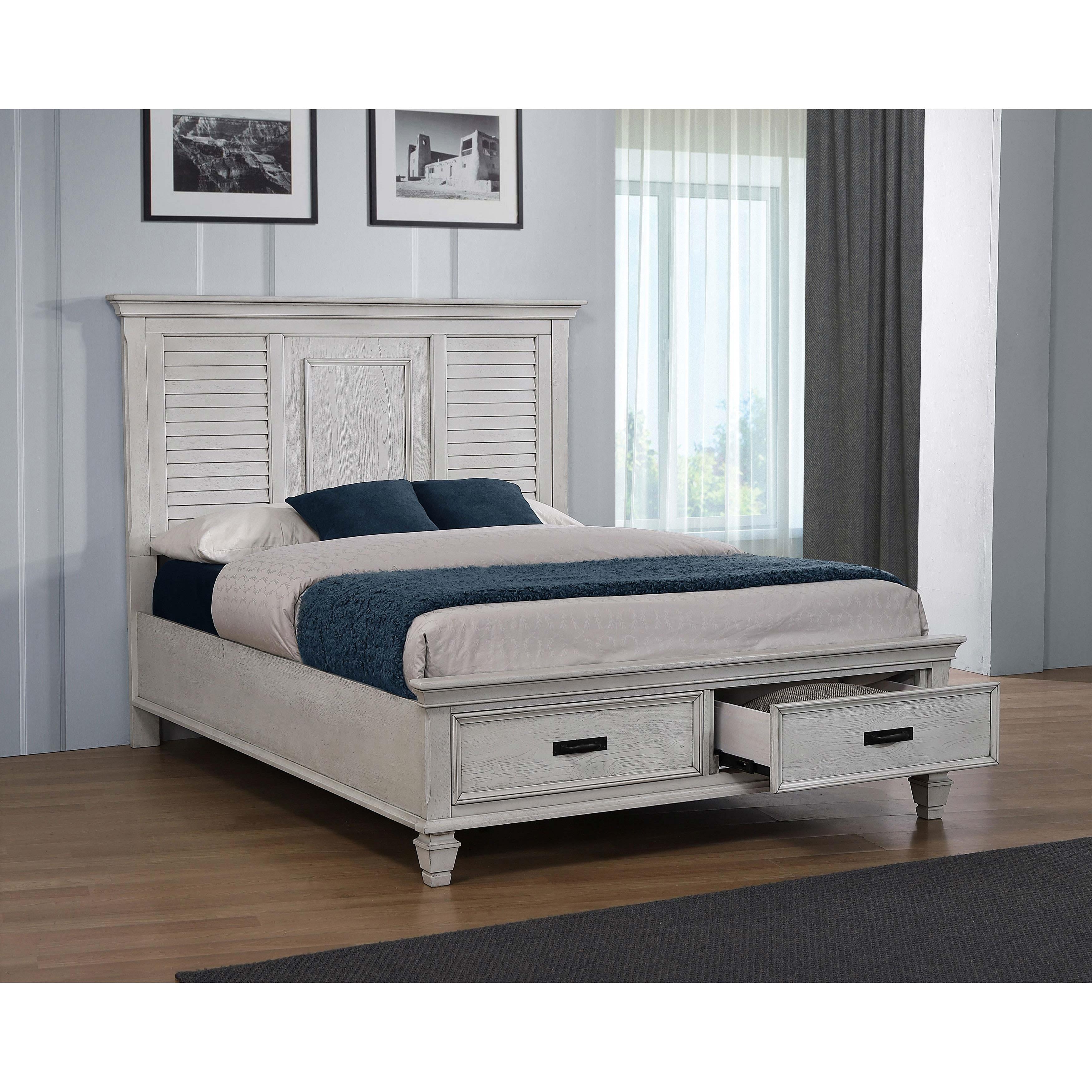  Size_Queen --  Coaster Furniture Franco Panel Bed with Storage IMAGE 5