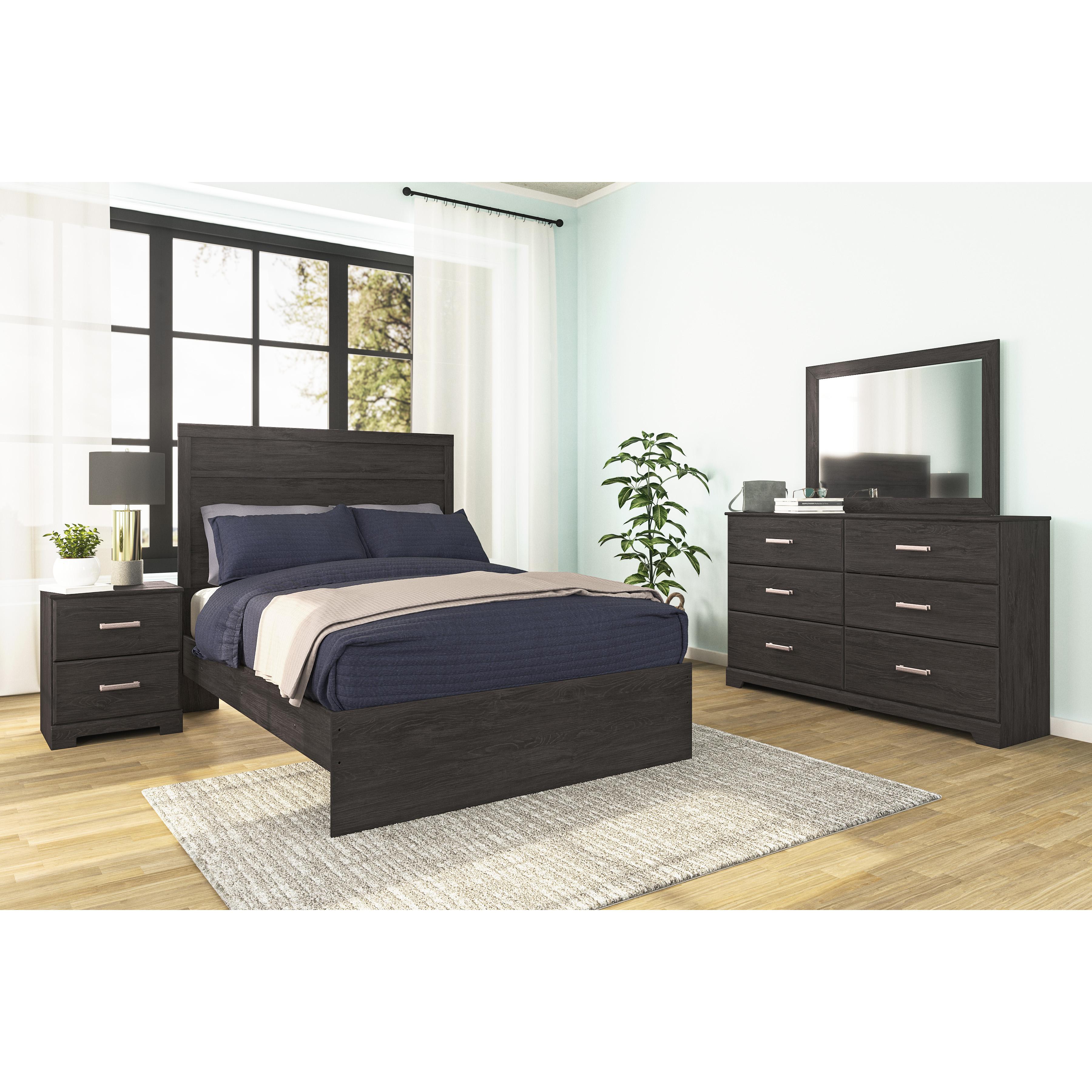  Size_Full --  Belachime B2589B5 Full Panel Bed IMAGE 5