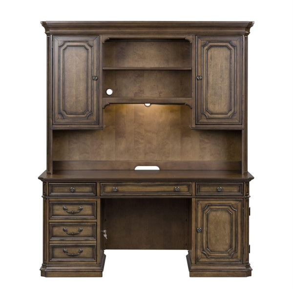 Liberty Furniture Industries Inc. Amelia Jr Executive 487-HOJ-JEC Credenza and Hutch