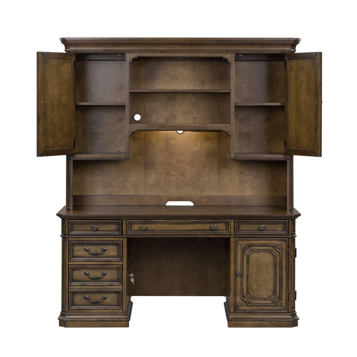 Liberty Furniture Industries Inc. Amelia Jr Executive 487-HOJ-JEC Credenza and Hutch IMAGE 2