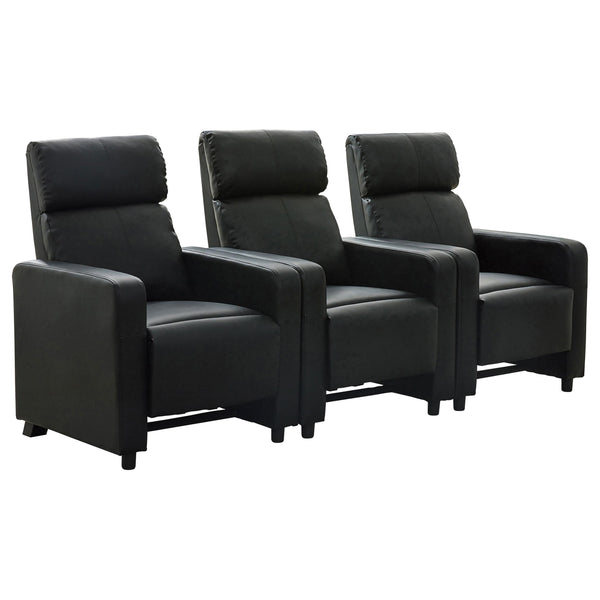 Coaster Furniture Toohey 600181-S3B 3 pc Home Theater Seating