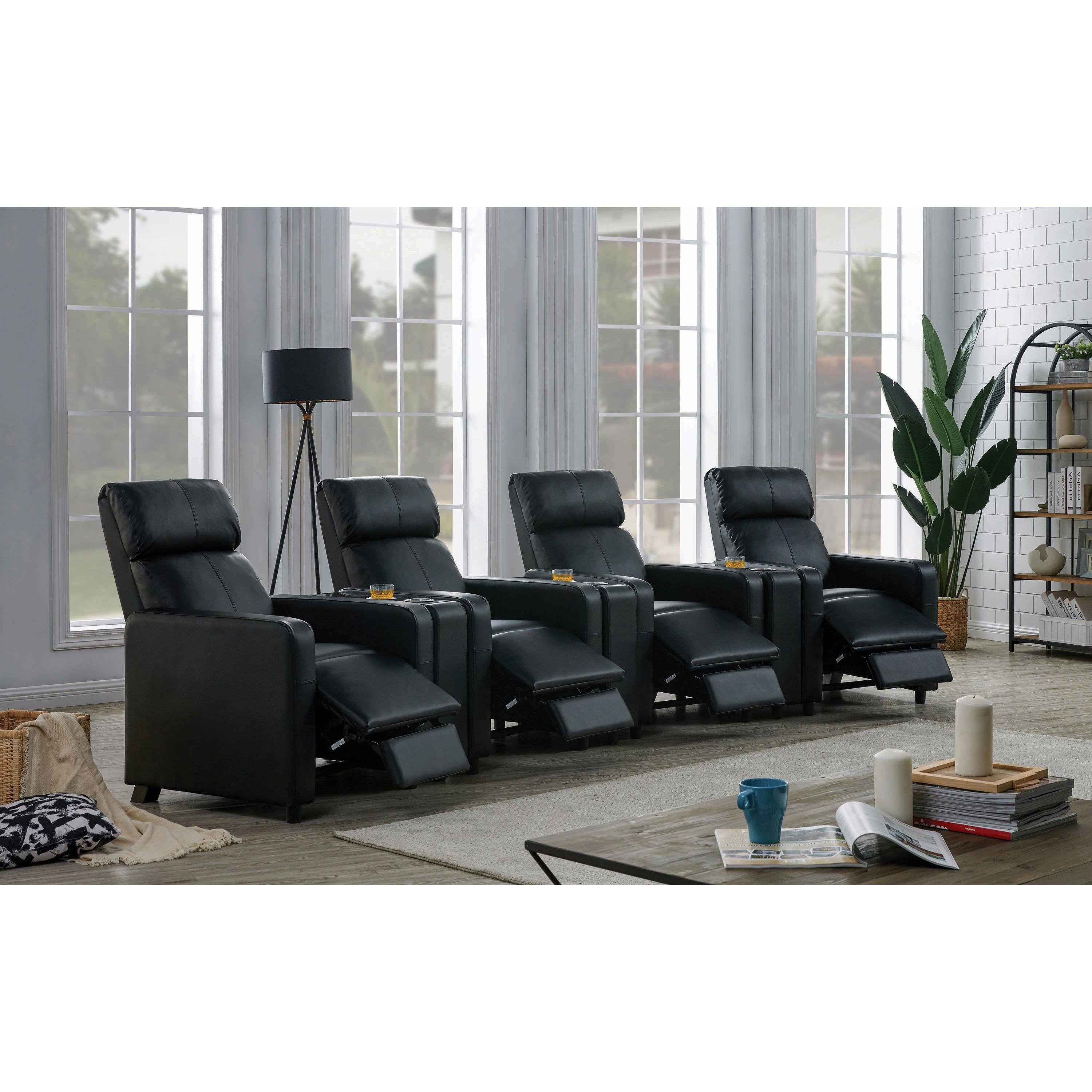  Coaster Furniture Toohey 600181-S4B 7 pc Home Theater Seating IMAGE 2