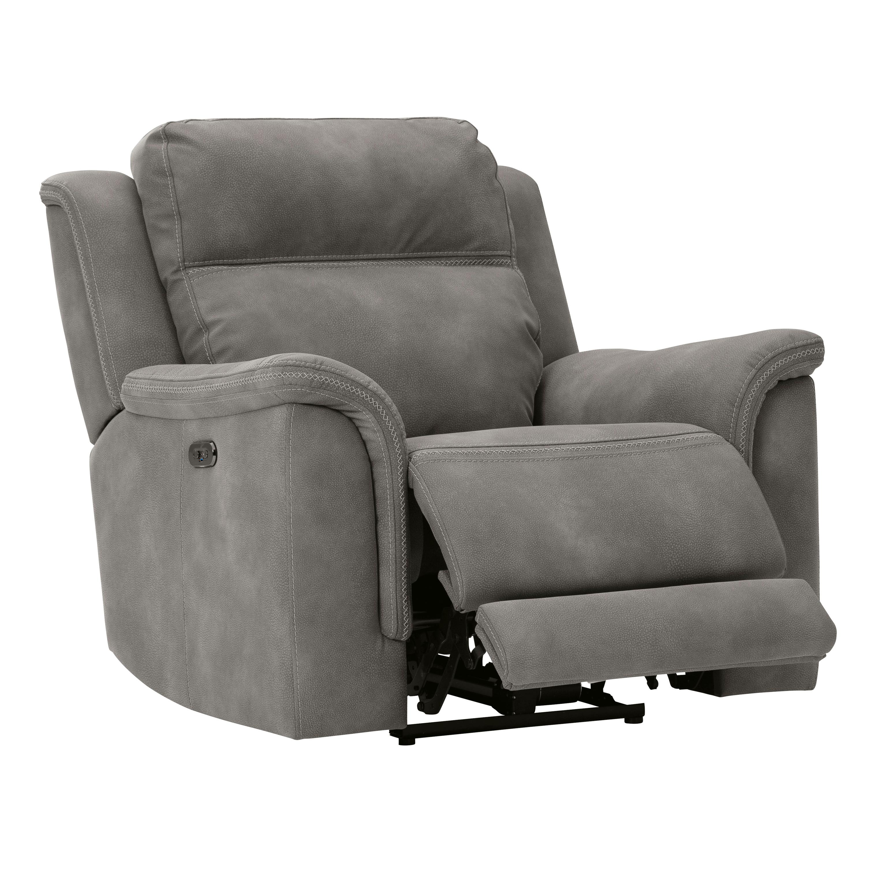  Manufacturer Color_Slate --  Signature Design by Ashley Next Gen DuraPella Power Leather Look Recliner IMAGE 2