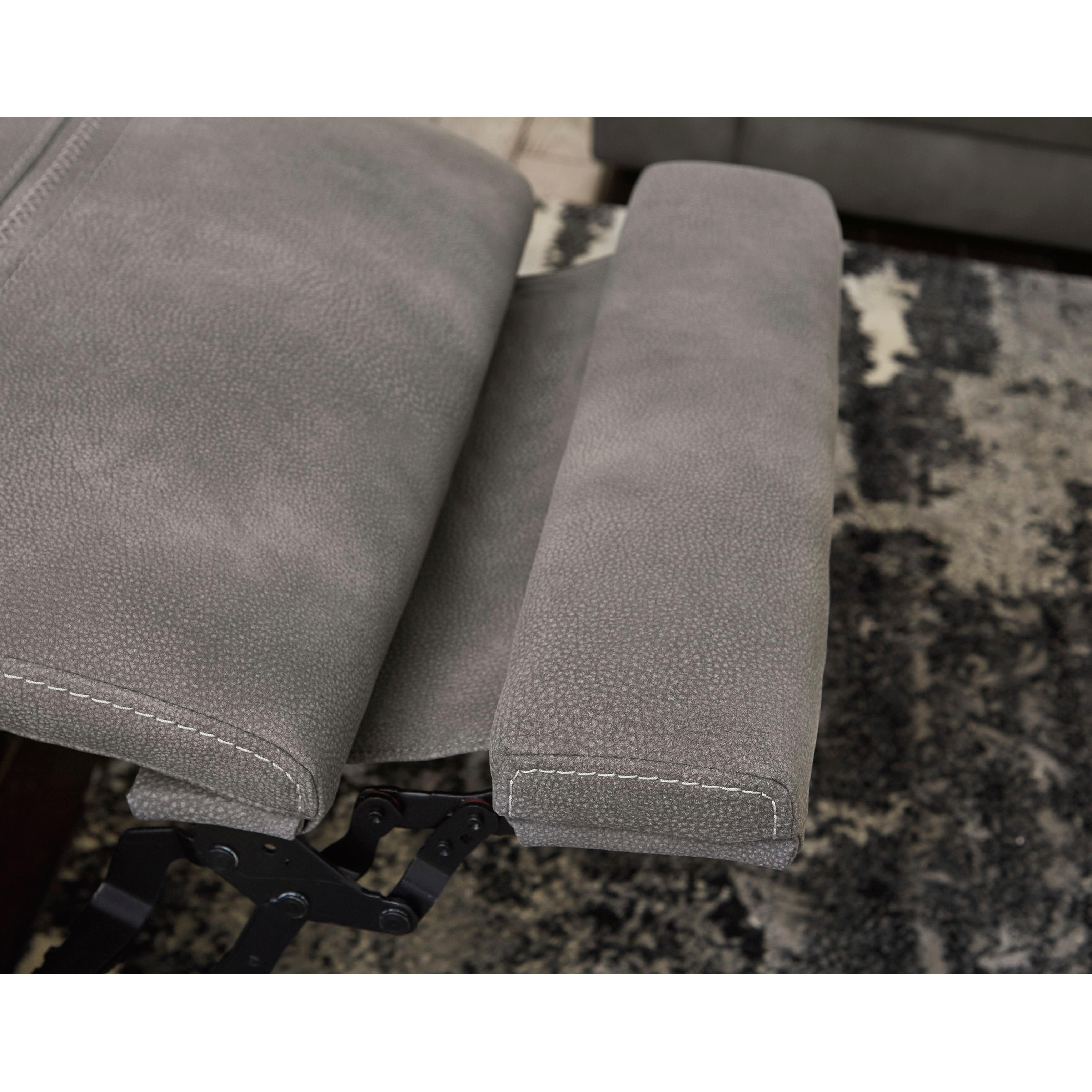  Manufacturer Color_Slate --  Signature Design by Ashley Next Gen DuraPella Power Reclining Leather Look Loveseat with Console IMAGE 9