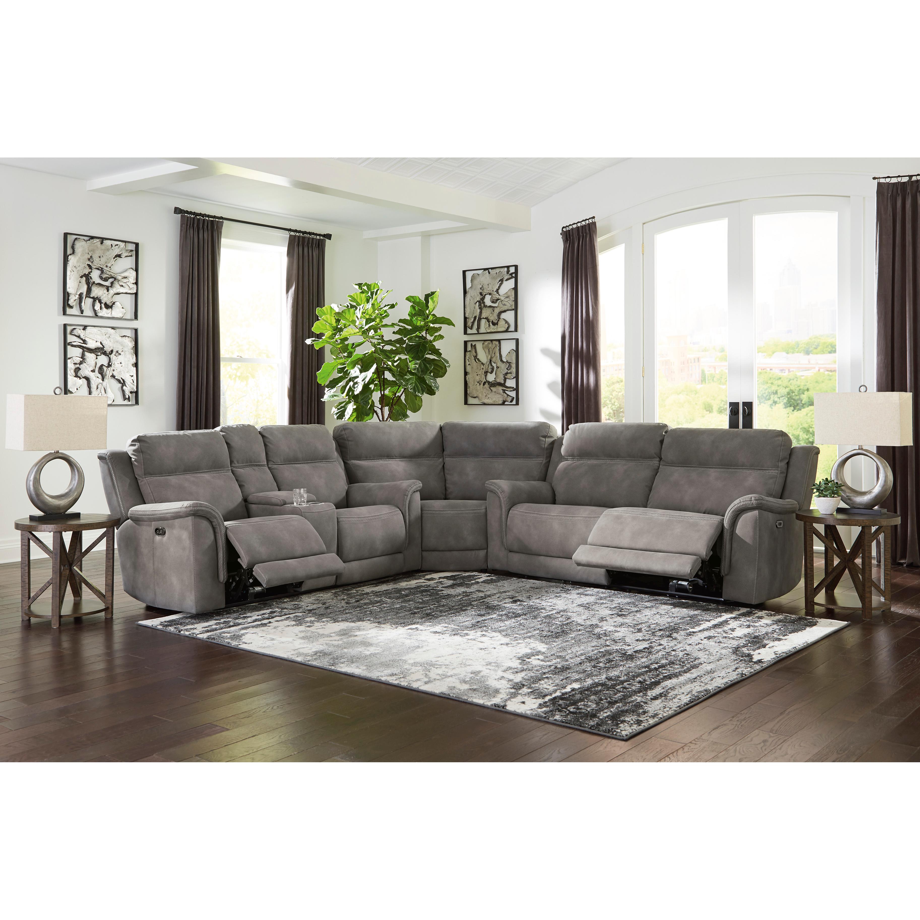  Manufacturer Color_Slate --  Signature Design by Ashley Next Gen DuraPella Power Reclining Leather Look Sofa IMAGE 13