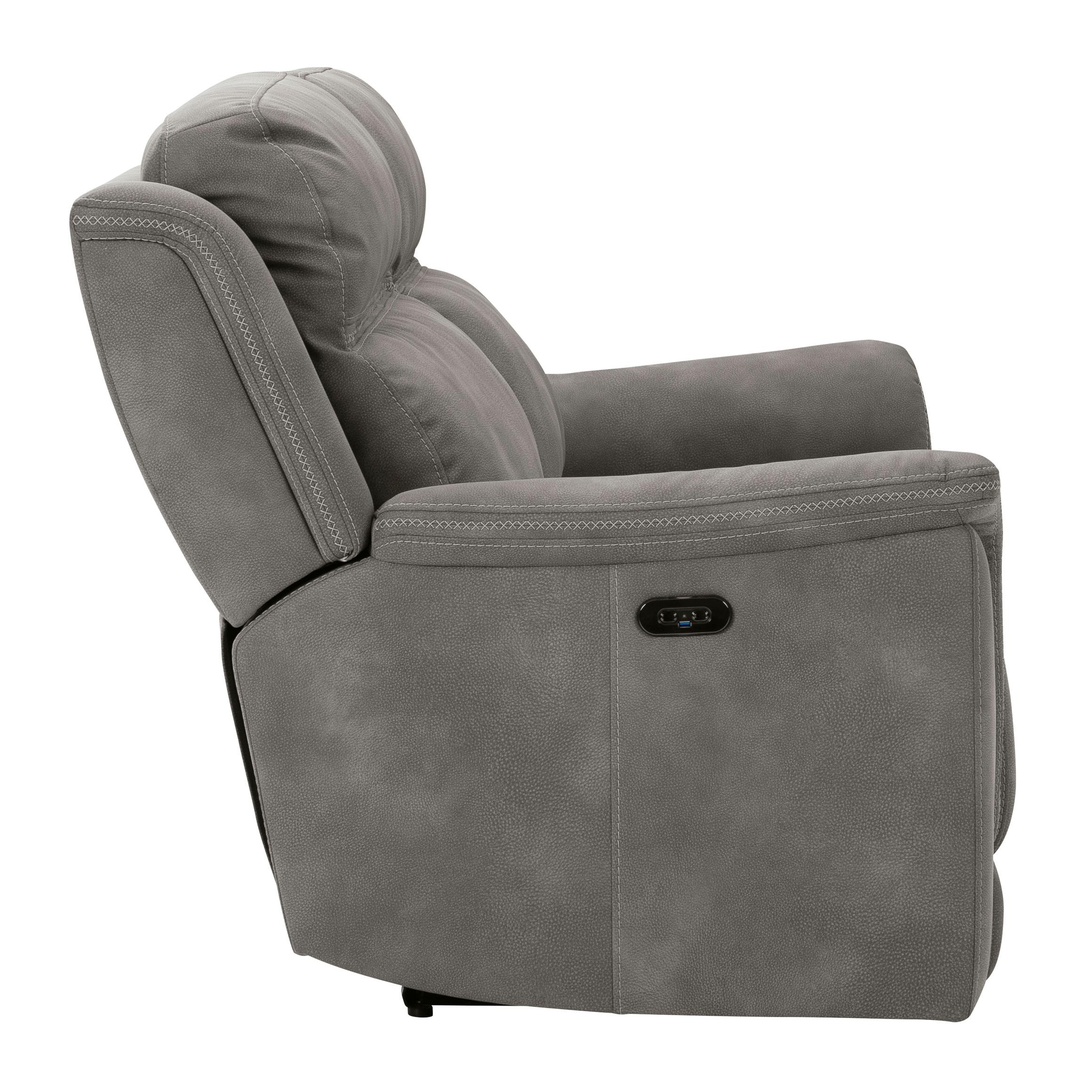  Manufacturer Color_Slate --  Signature Design by Ashley Next Gen DuraPella Power Reclining Leather Look Sofa IMAGE 4