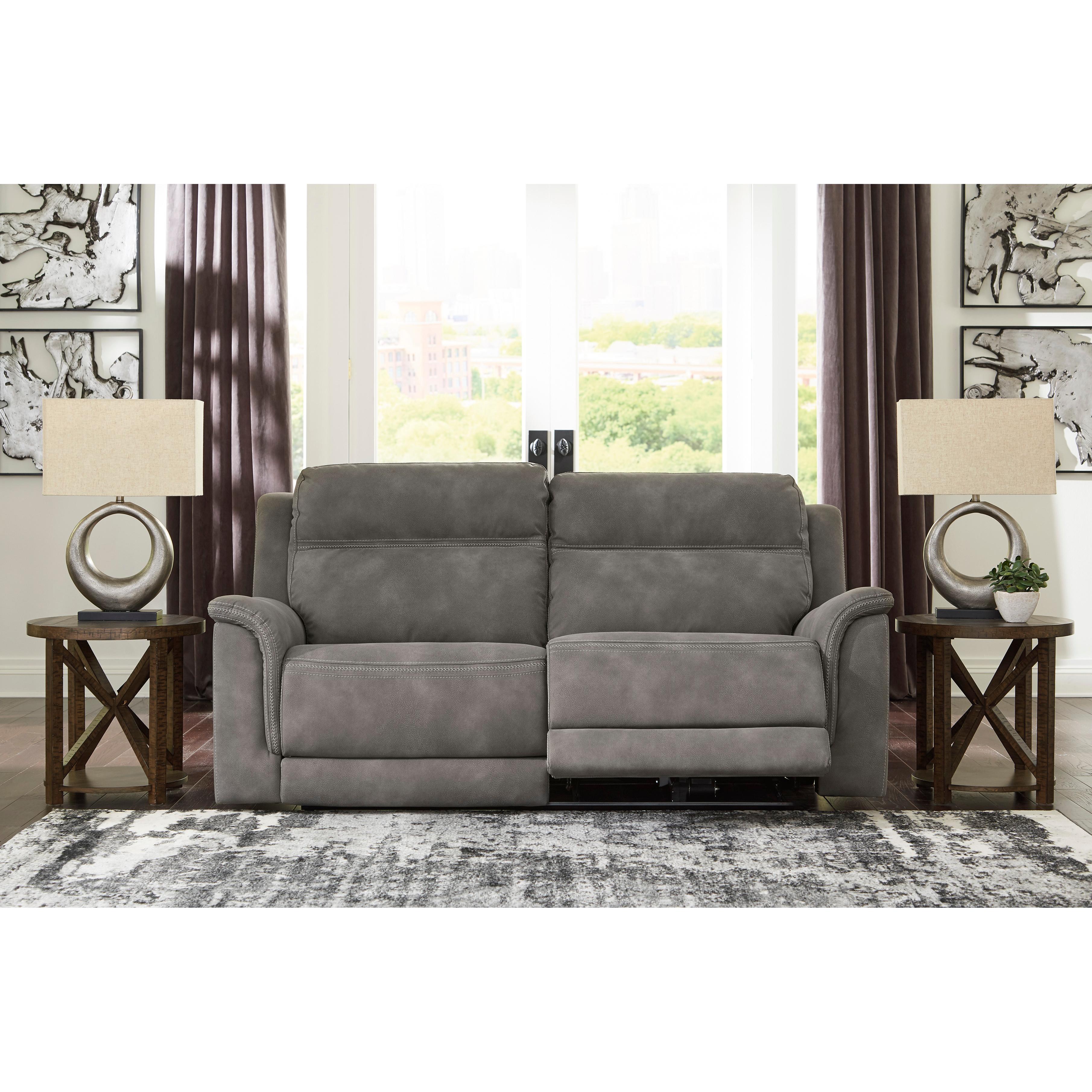  Manufacturer Color_Slate --  Signature Design by Ashley Next Gen DuraPella Power Reclining Leather Look Sofa IMAGE 6