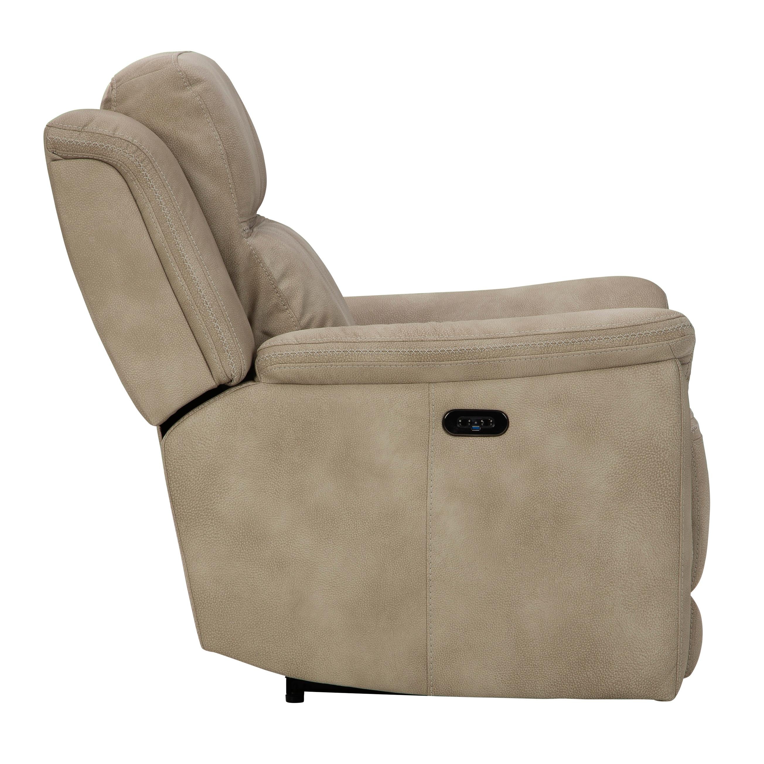  Manufacturer Color_Sand --  Next-Gen Durapella 5930213 Power Recliner with Adjustable Headrest IMAGE 4