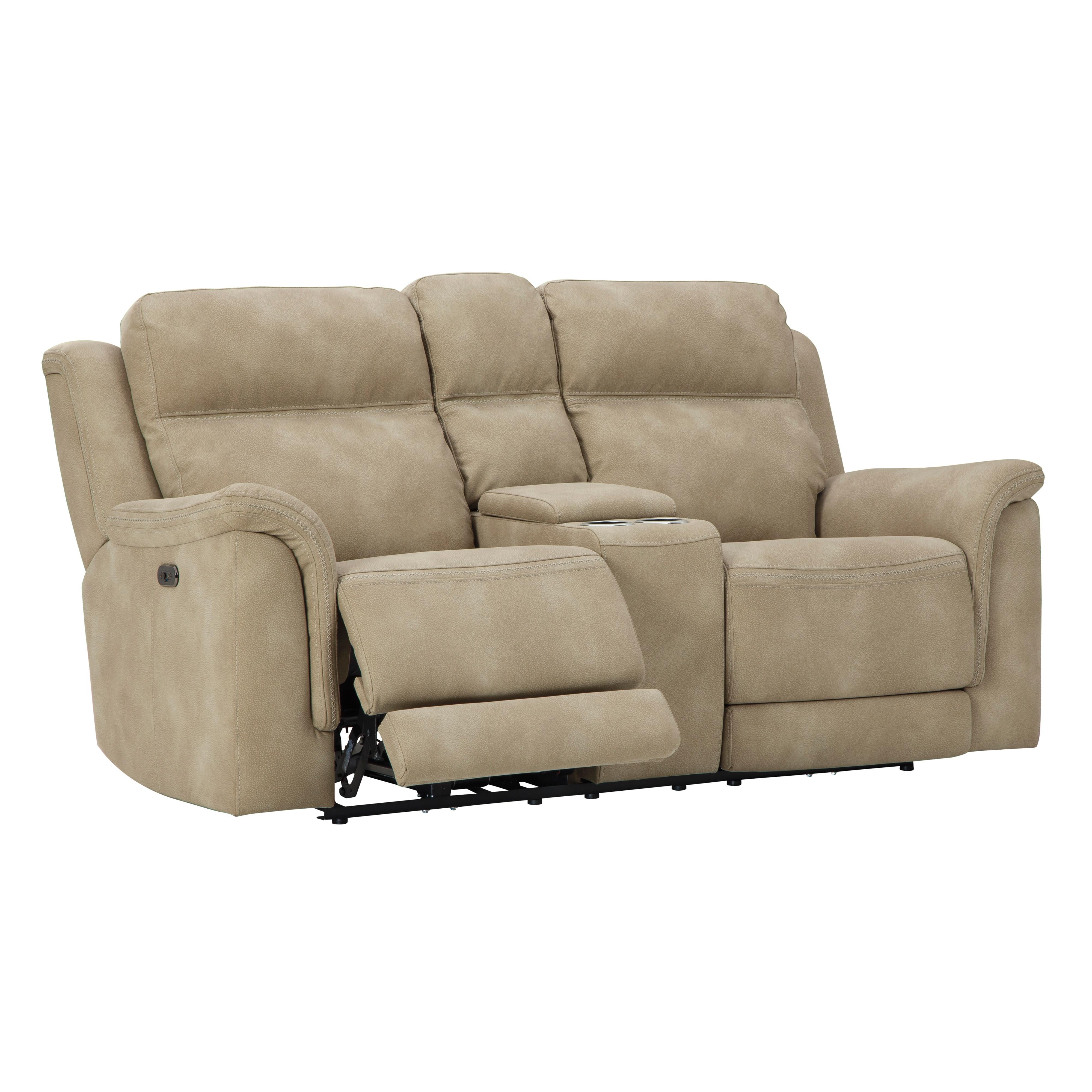  Manufacturer Color_Sand --  Next-Gen DuraPella 5930218 Power Reclining Loveseat with Console and Adjustable Headrest IMAGE 3