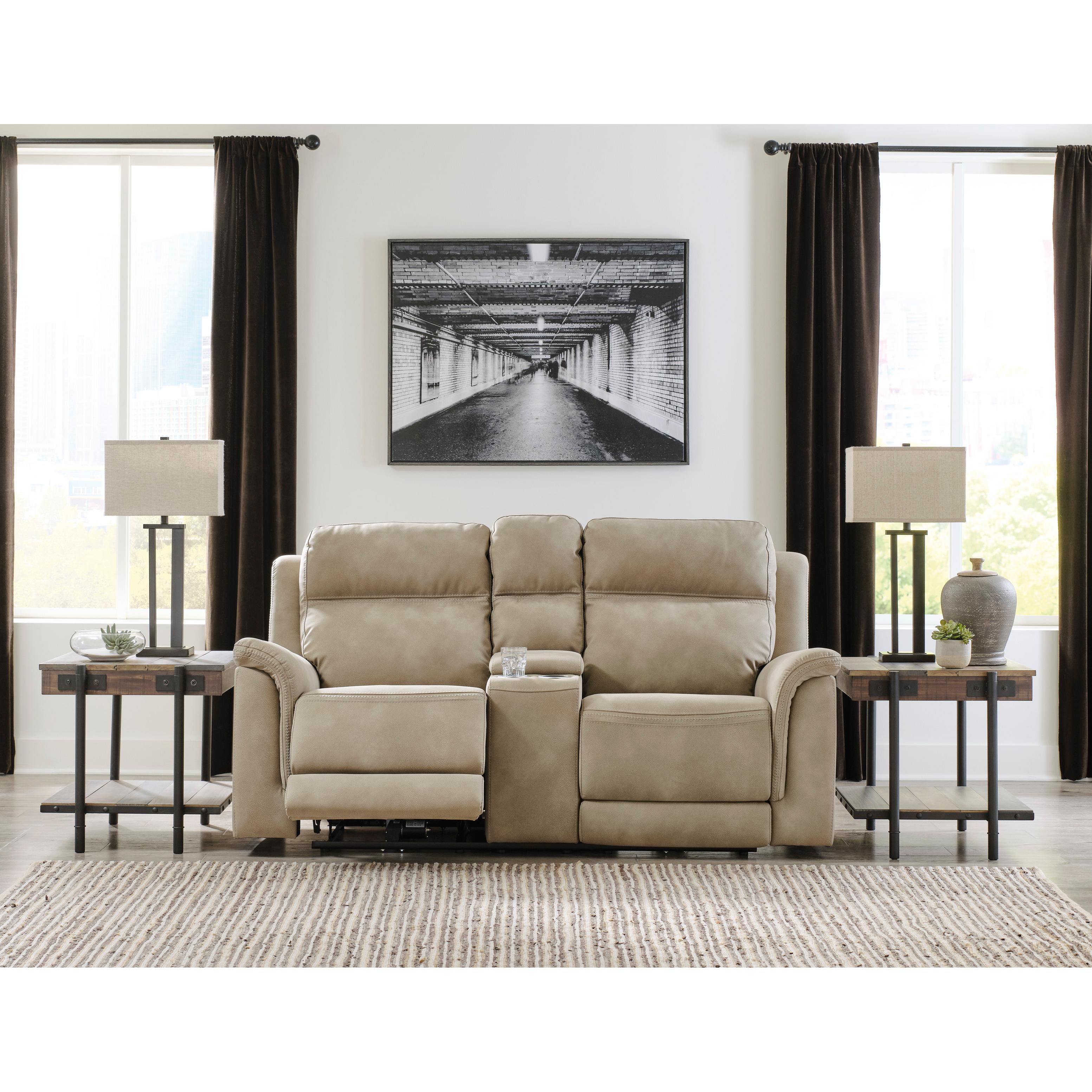  Manufacturer Color_Sand --  Next-Gen DuraPella 5930218 Power Reclining Loveseat with Console and Adjustable Headrest IMAGE 6