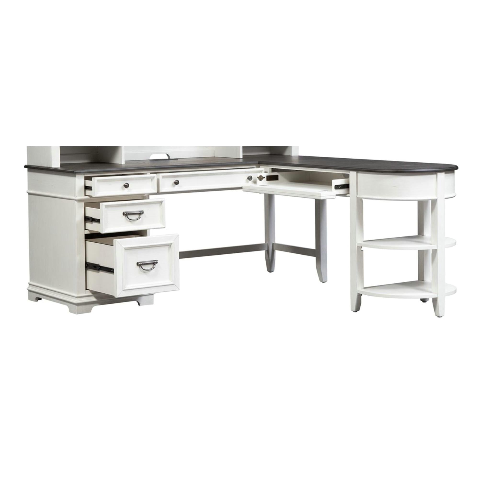  Liberty Furniture Industries Inc. Allyson Park 417-HOJ L Shaped Desk IMAGE 2