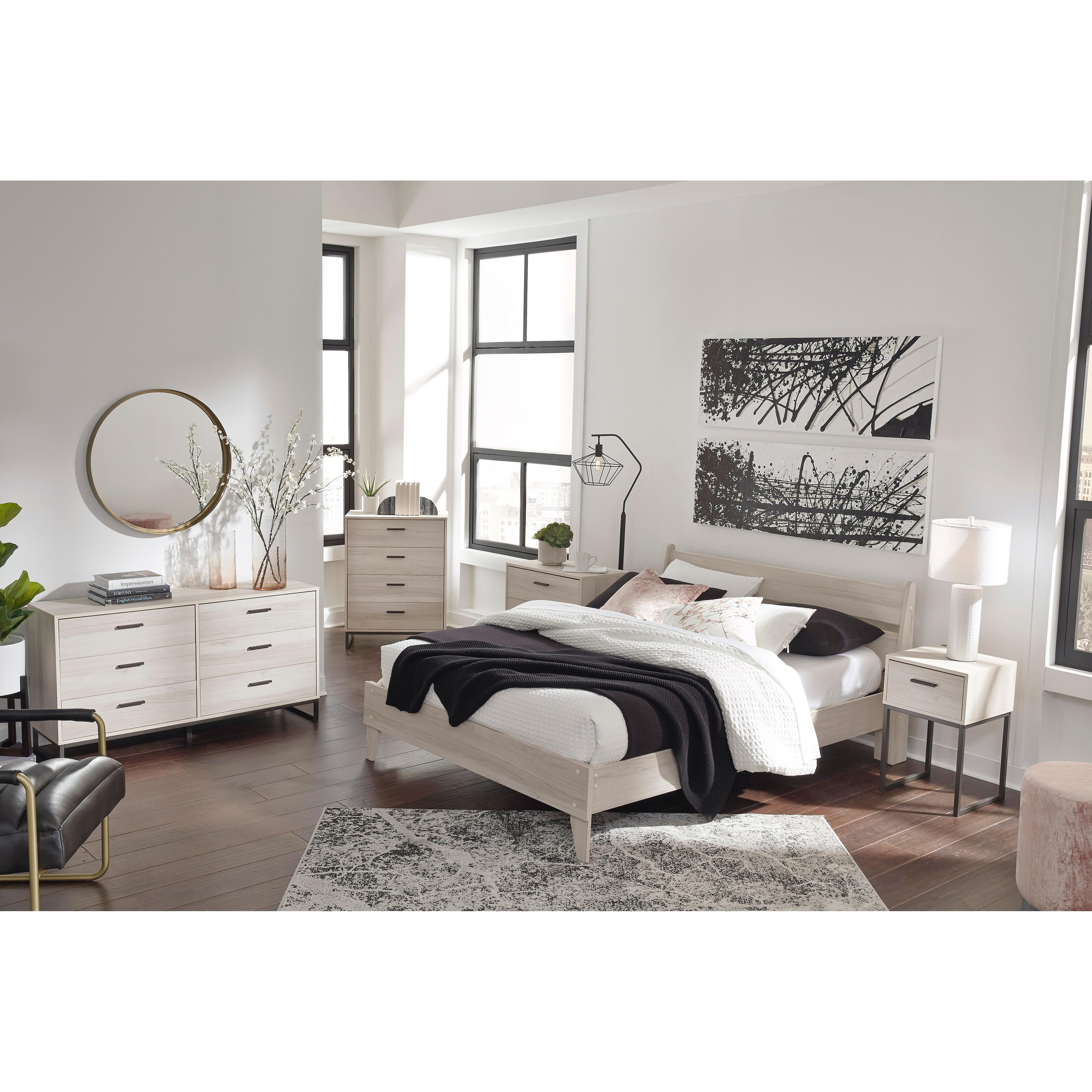  Size_Queen --  Socalle EB1864B1 Queen Panel Platform Bed IMAGE 6
