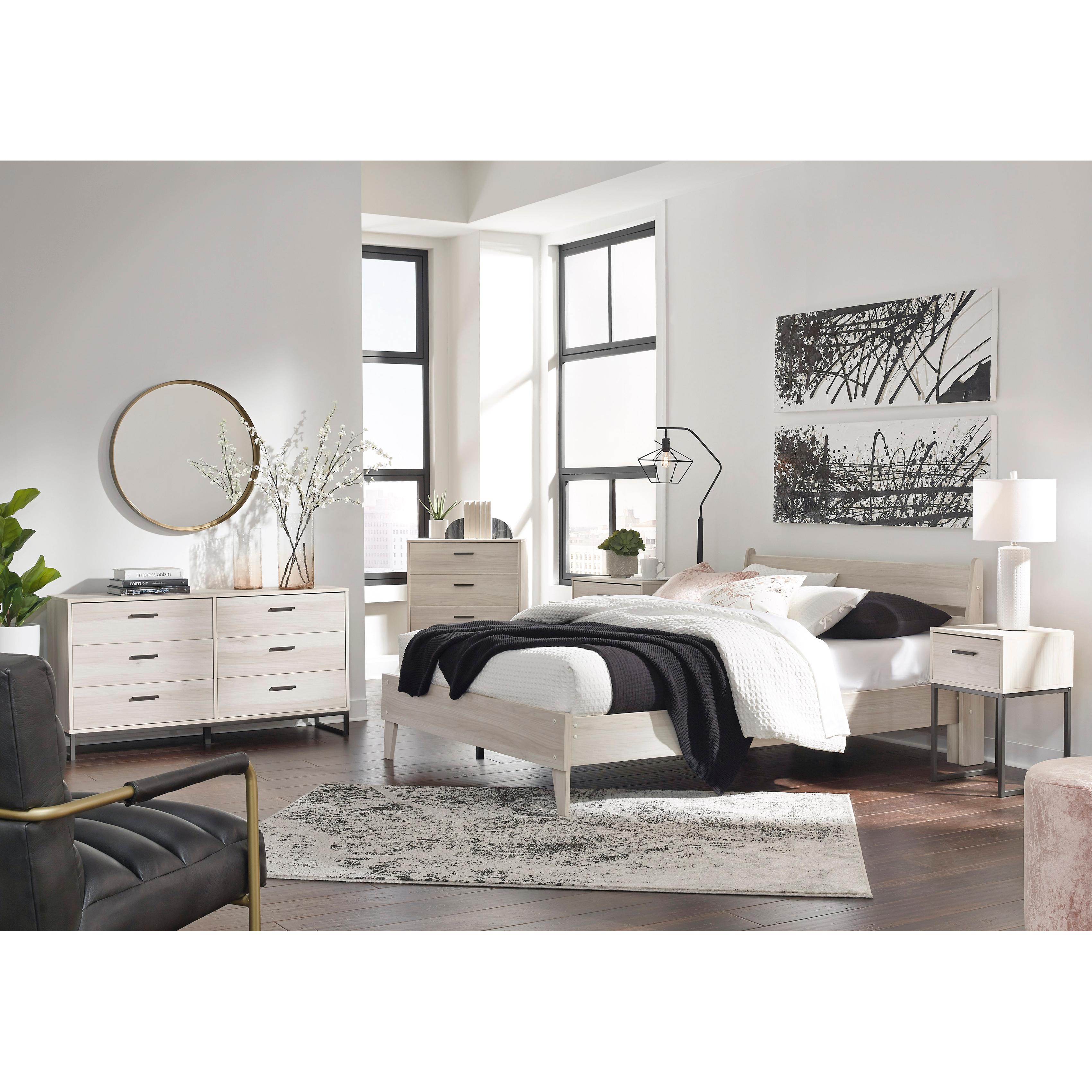  Size_Queen --  Socalle EB1864B1 Queen Panel Platform Bed IMAGE 8