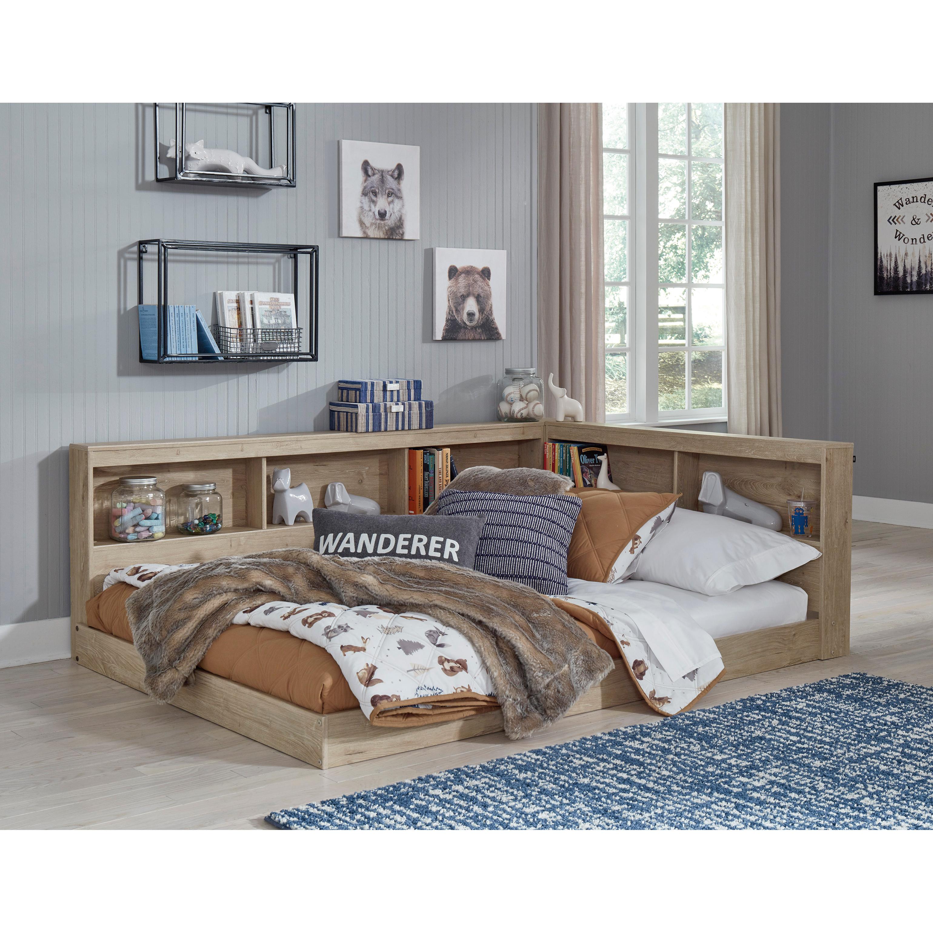  Size_Full --  Oliah EB2270B2 Full Bookcase Storage Bed IMAGE 5