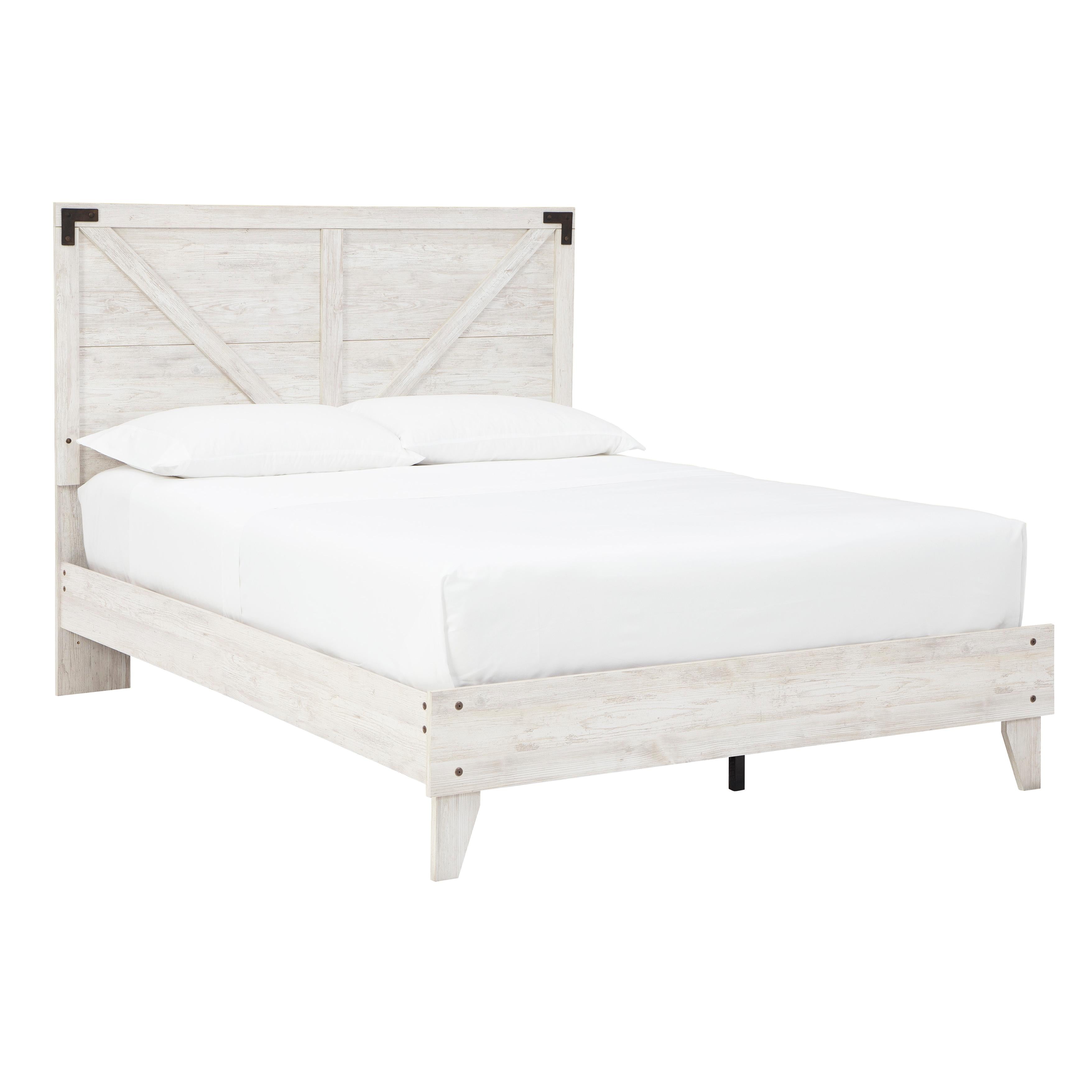  Size_Queen --  Shawburn EB4121B1 Queen Crossbuck Panel Platform Bed IMAGE 1