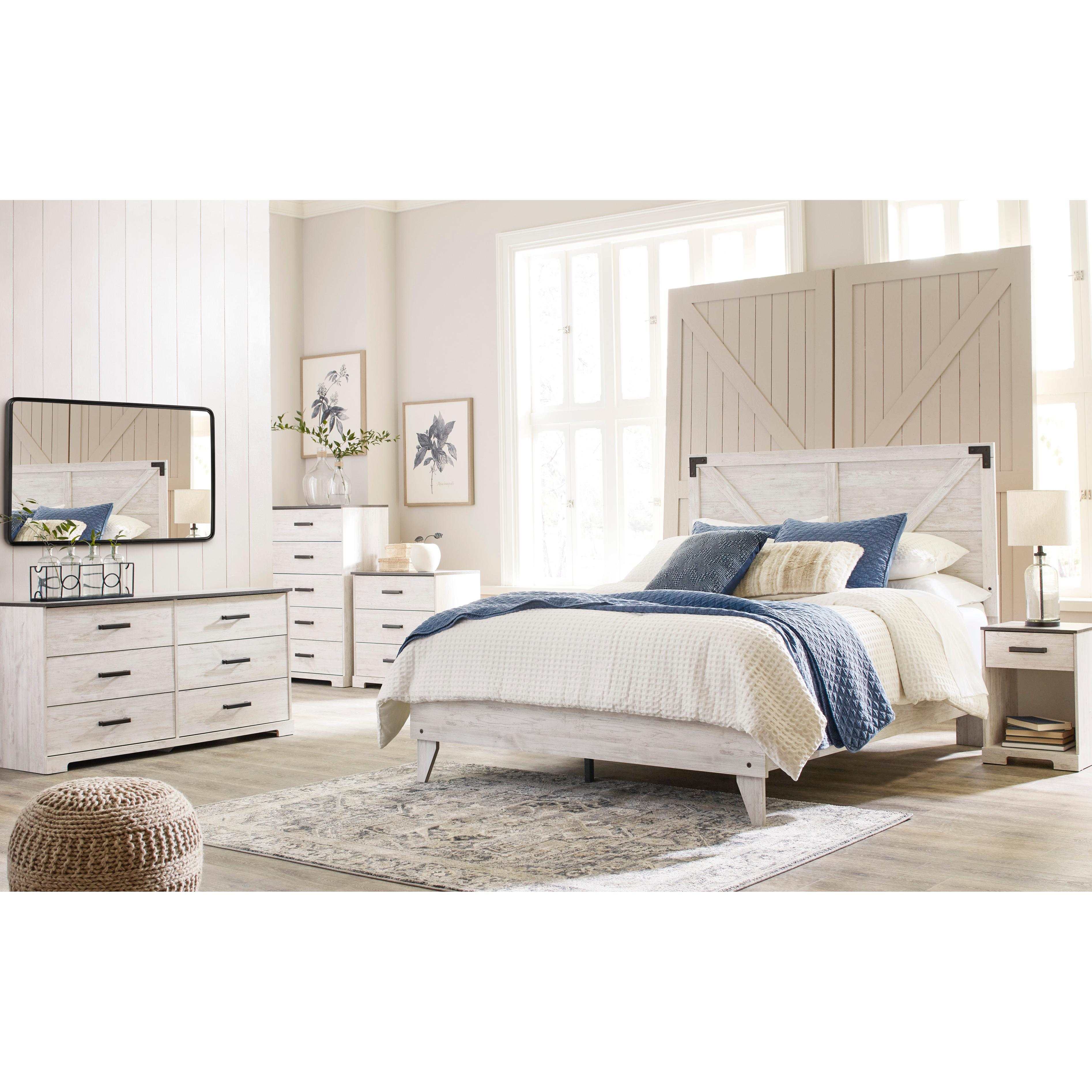  Size_Queen --  Shawburn EB4121B1 Queen Crossbuck Panel Platform Bed IMAGE 10