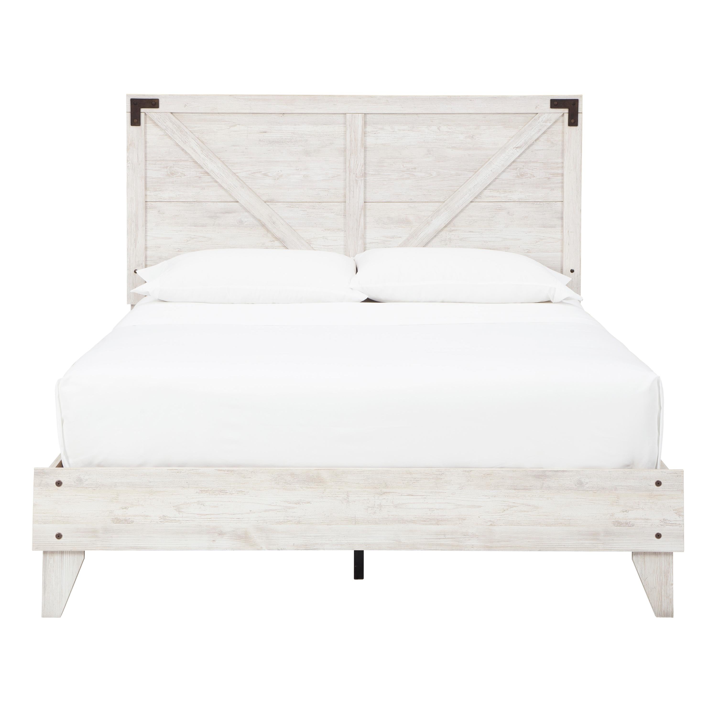  Size_Queen --  Shawburn EB4121B1 Queen Crossbuck Panel Platform Bed IMAGE 2