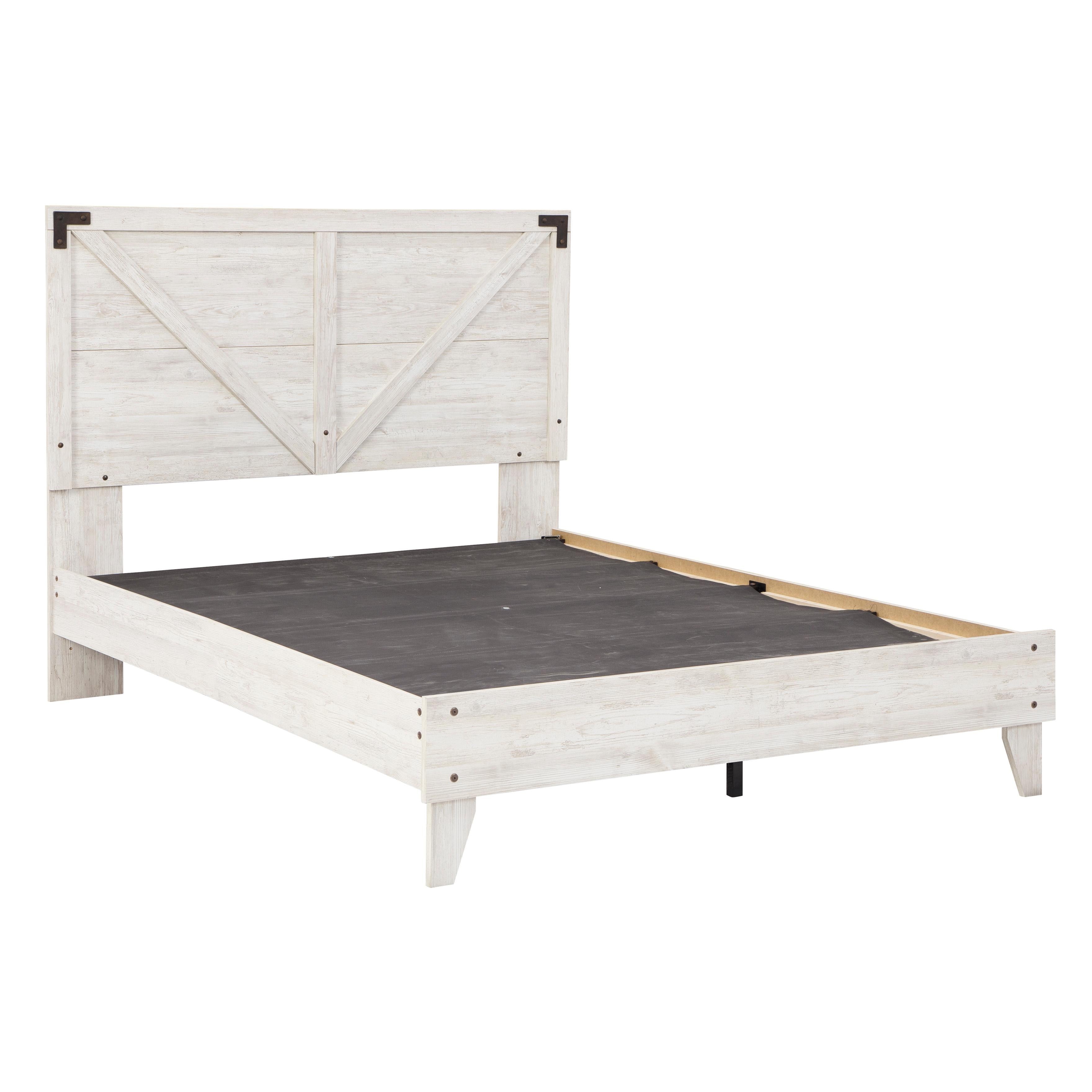 Size_Queen --  Shawburn EB4121B1 Queen Crossbuck Panel Platform Bed IMAGE 4