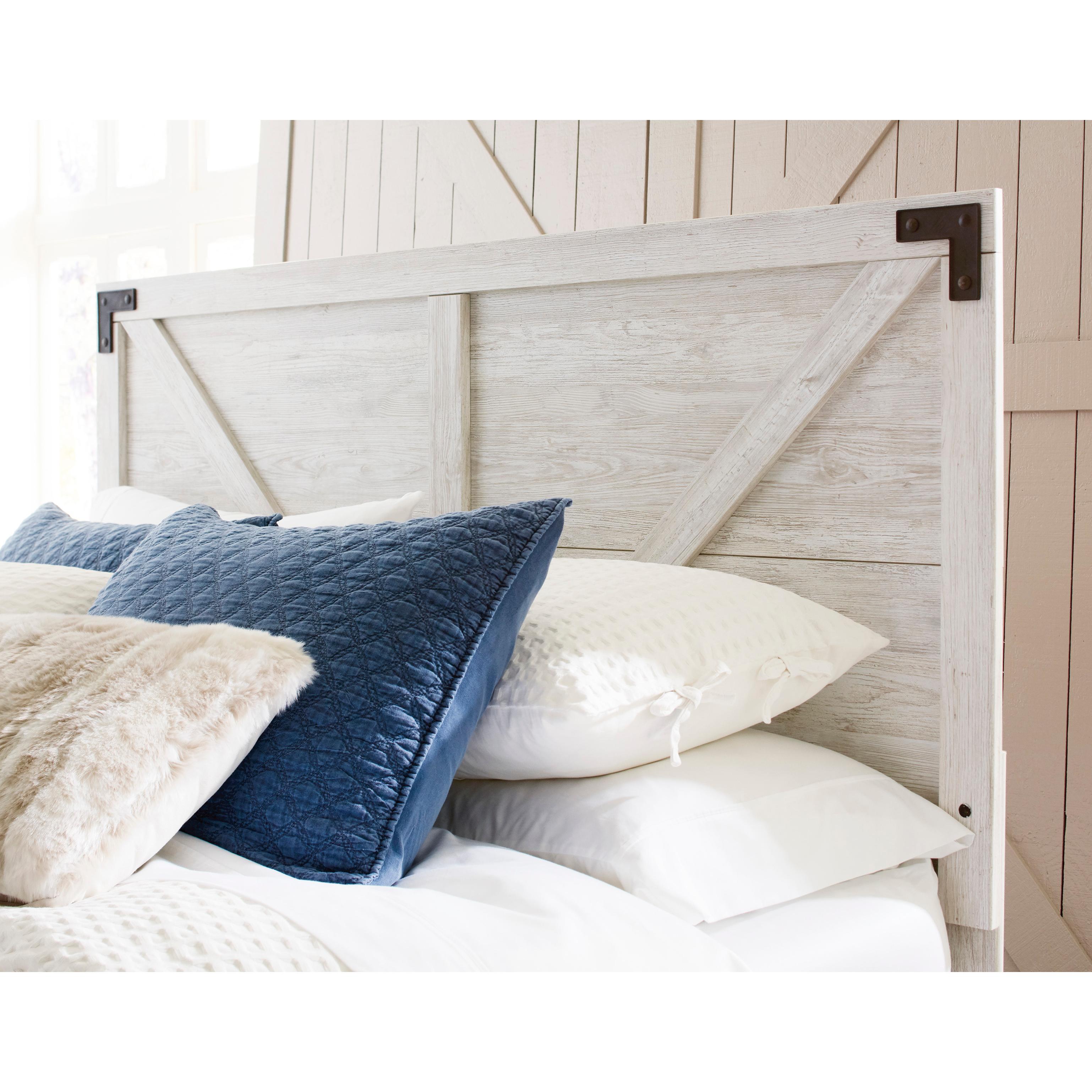  Size_Queen --  Shawburn EB4121B1 Queen Crossbuck Panel Platform Bed IMAGE 5