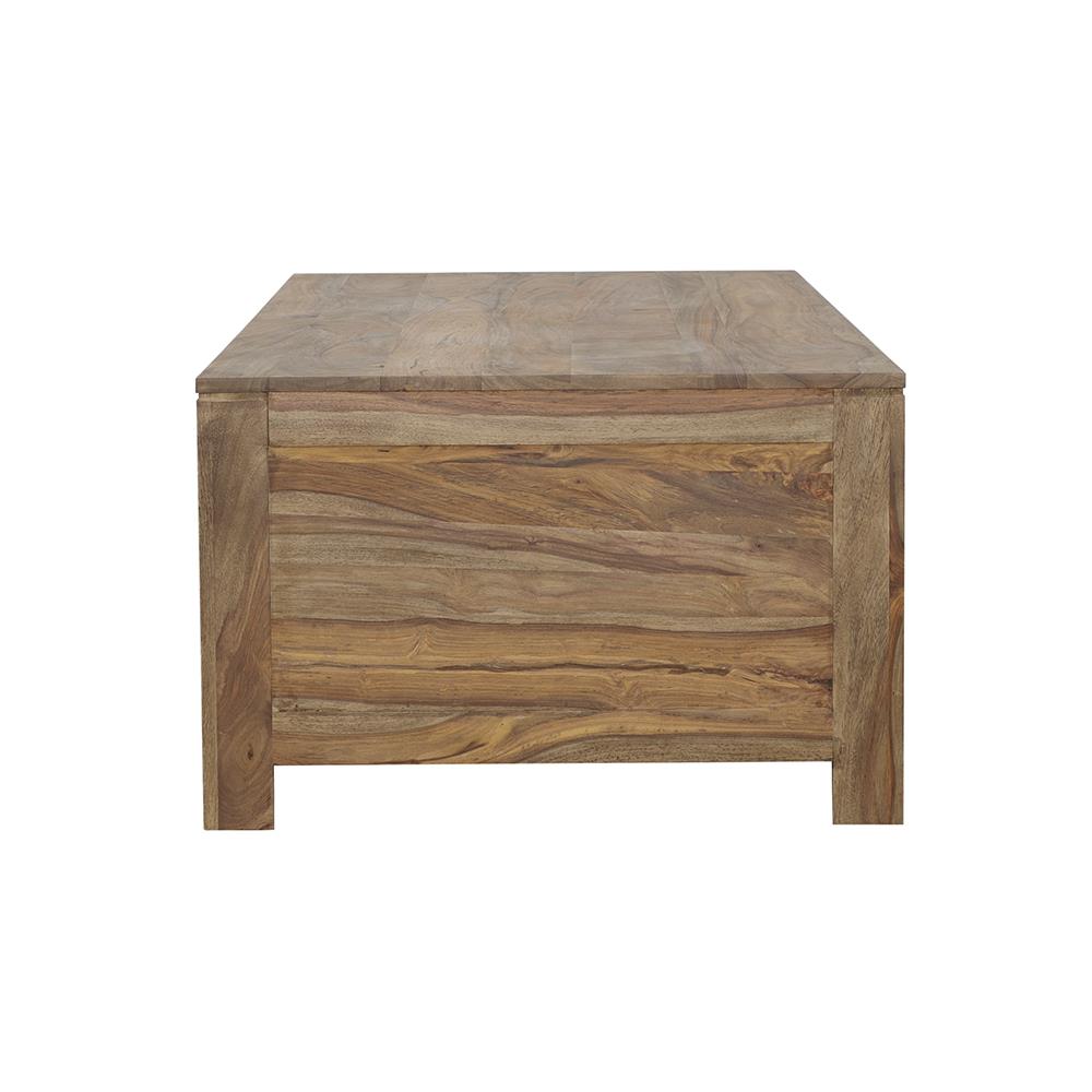  Coaster Furniture Esther 723888 6-Drawer Solid Wood Coffee Table - Natural Sheesham IMAGE 4
