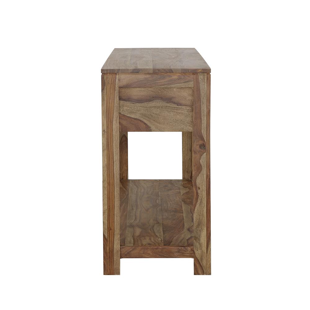  Coaster Furniture Esther 952853 3-Drawer Wood Console Table - Natural Sheesham IMAGE 4