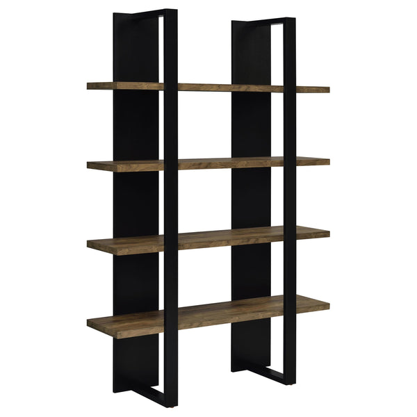 Coaster Furniture Danbrook 882036 71-inch 4-shelf Bookshelf - Black and Aged Walnut