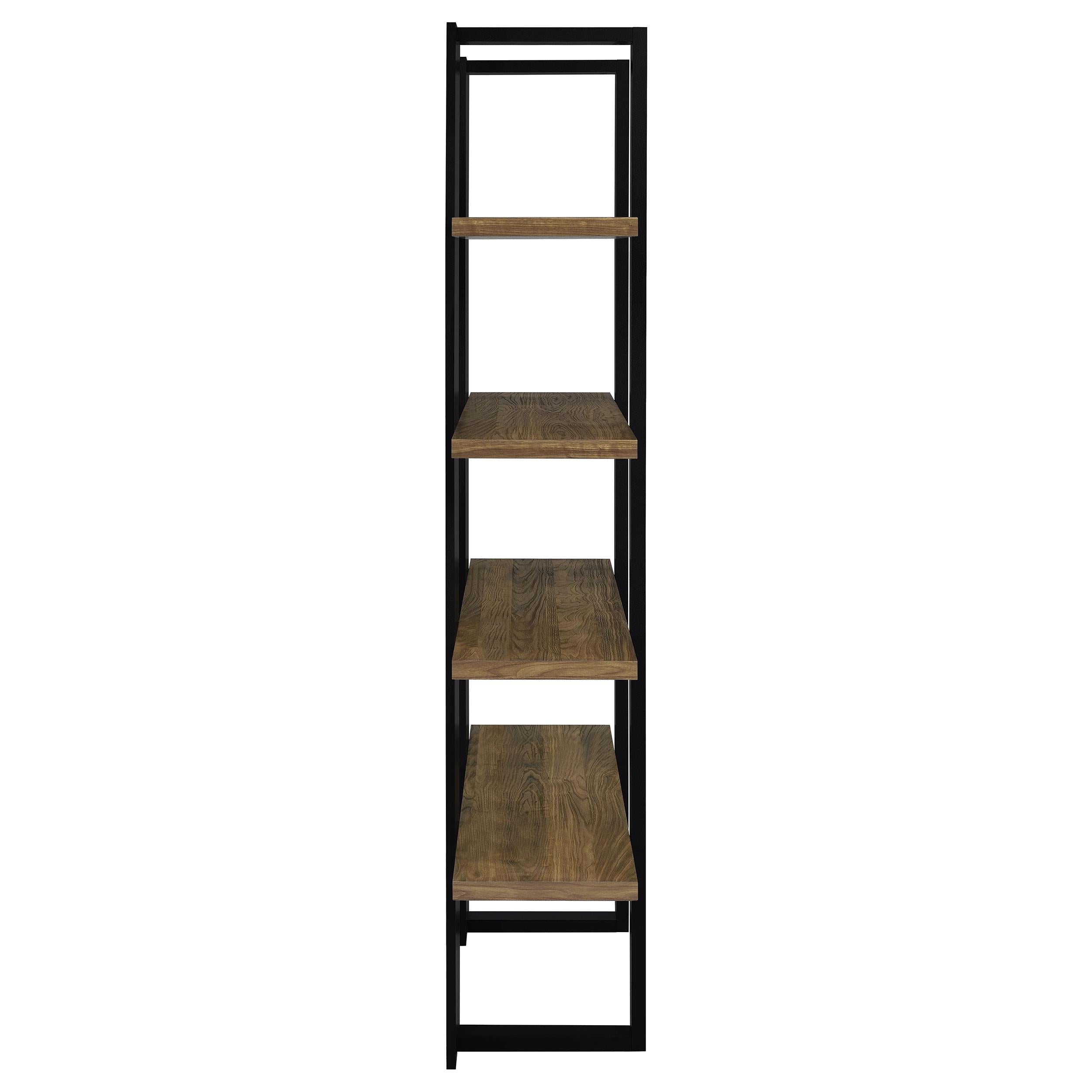  Coaster Furniture Danbrook 882036 71-inch 4-shelf Bookshelf - Black and Aged Walnut IMAGE 8