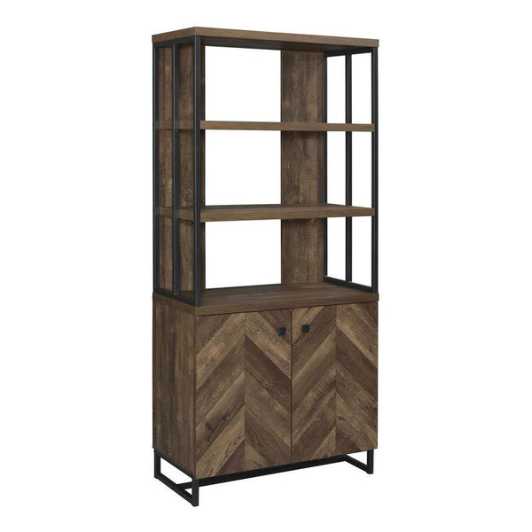 Coaster Furniture Millbrook 882093 71-inch 2-door Storage Bookshelf - Rustic Oak