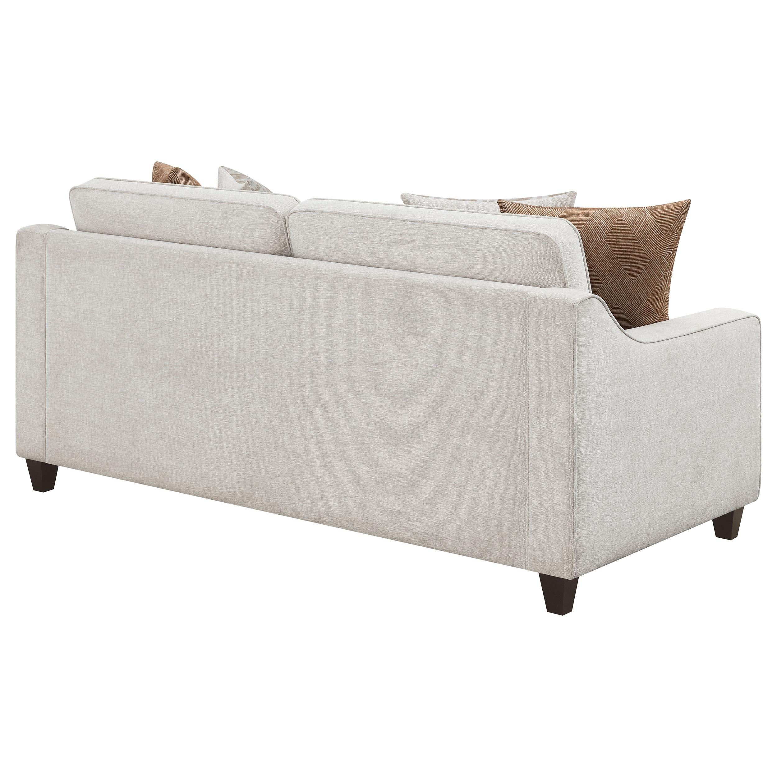  Coaster Furniture Christine 552061 Upholstered Sloped Arm Sofa - Beige IMAGE 6