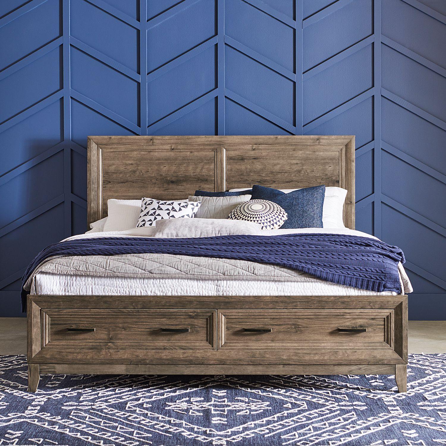  Size_Queen --  Liberty Furniture Industries Inc. Ridgecrest Panel Bed with Storage IMAGE 2