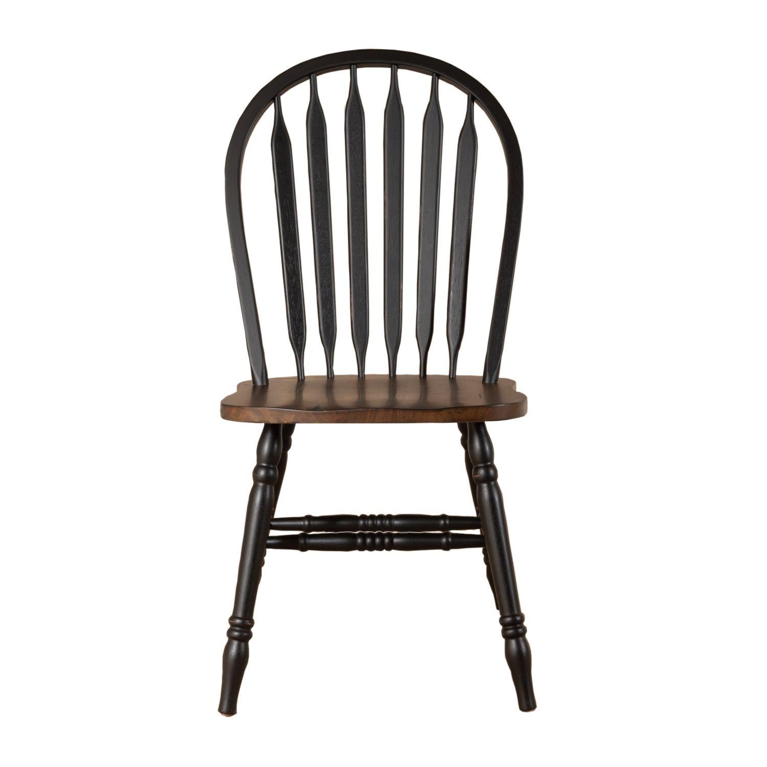  Liberty Furniture Industries Inc. Carolina Crossing 186B-C1000S Windsor Side Chair - Black IMAGE 1