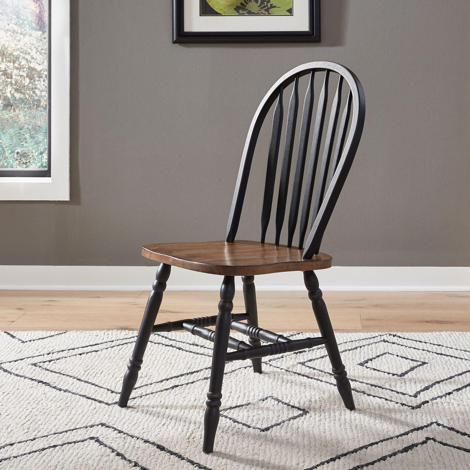  Liberty Furniture Industries Inc. Carolina Crossing 186B-C1000S Windsor Side Chair - Black IMAGE 7