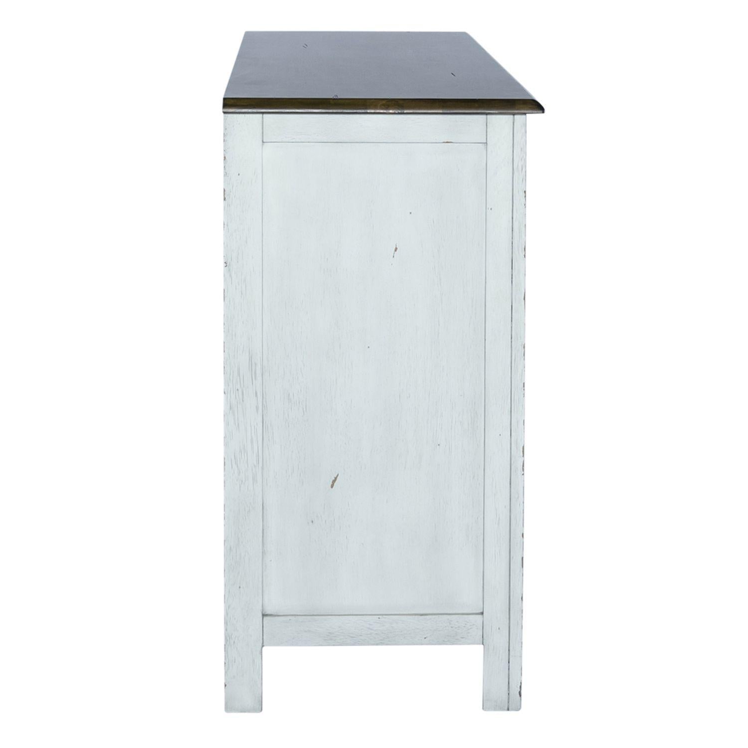  Liberty Furniture Industries Inc. Carolina Crossing 186W-SR4836 Server - White IMAGE 3