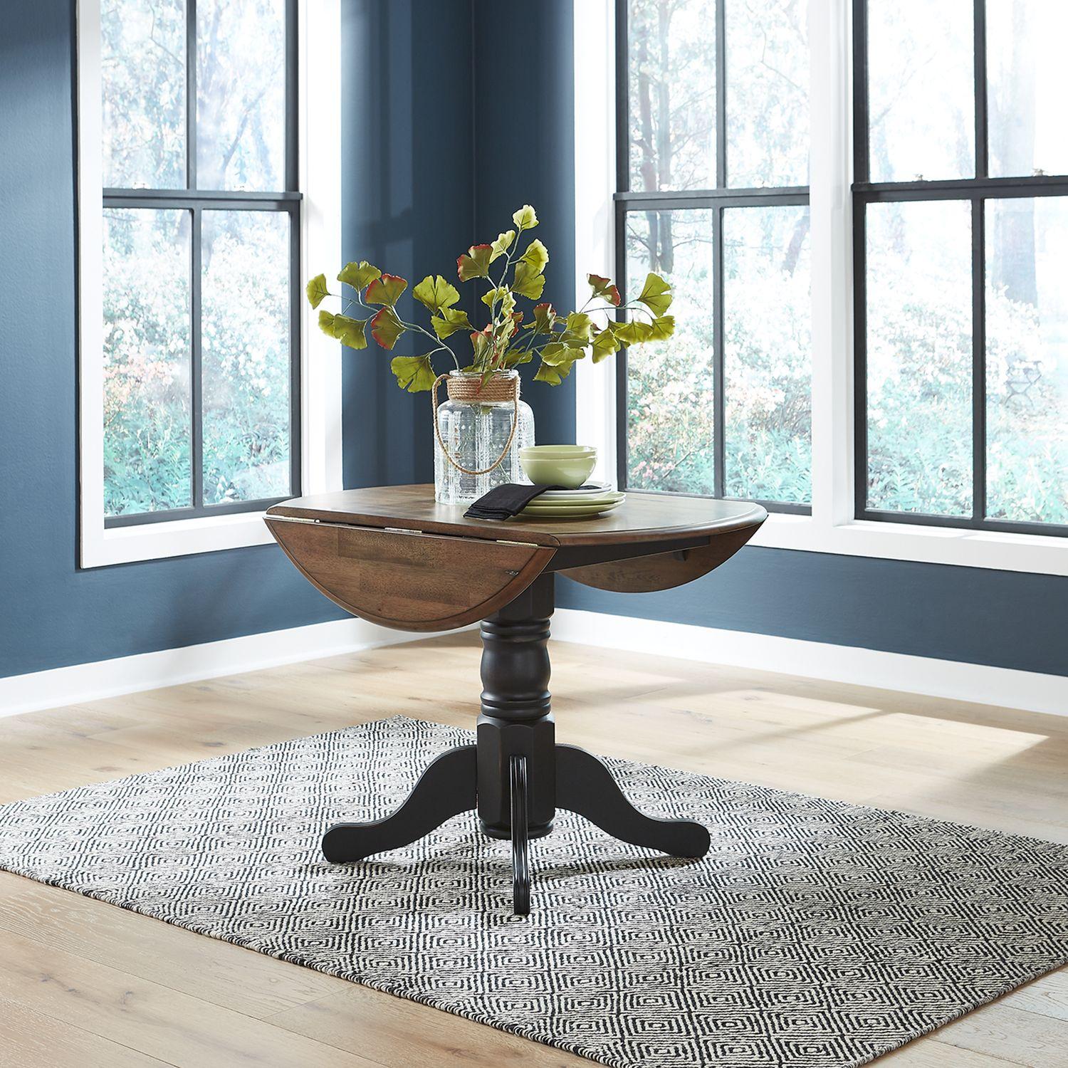  Liberty Furniture Industries Inc. Carolina Crossing 186 Drop Leaf Table - Black IMAGE 1