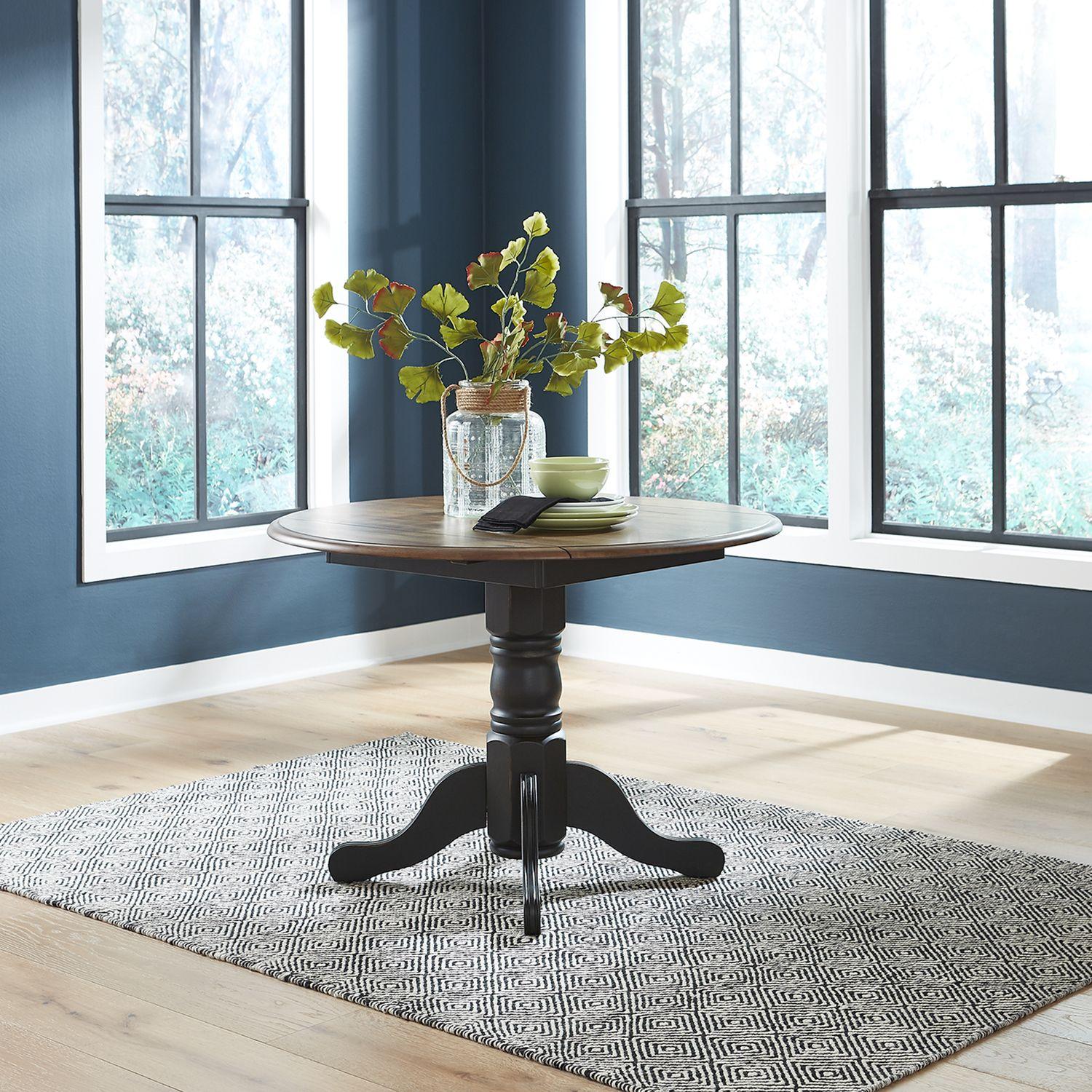  Liberty Furniture Industries Inc. Carolina Crossing 186 Drop Leaf Table - Black IMAGE 2