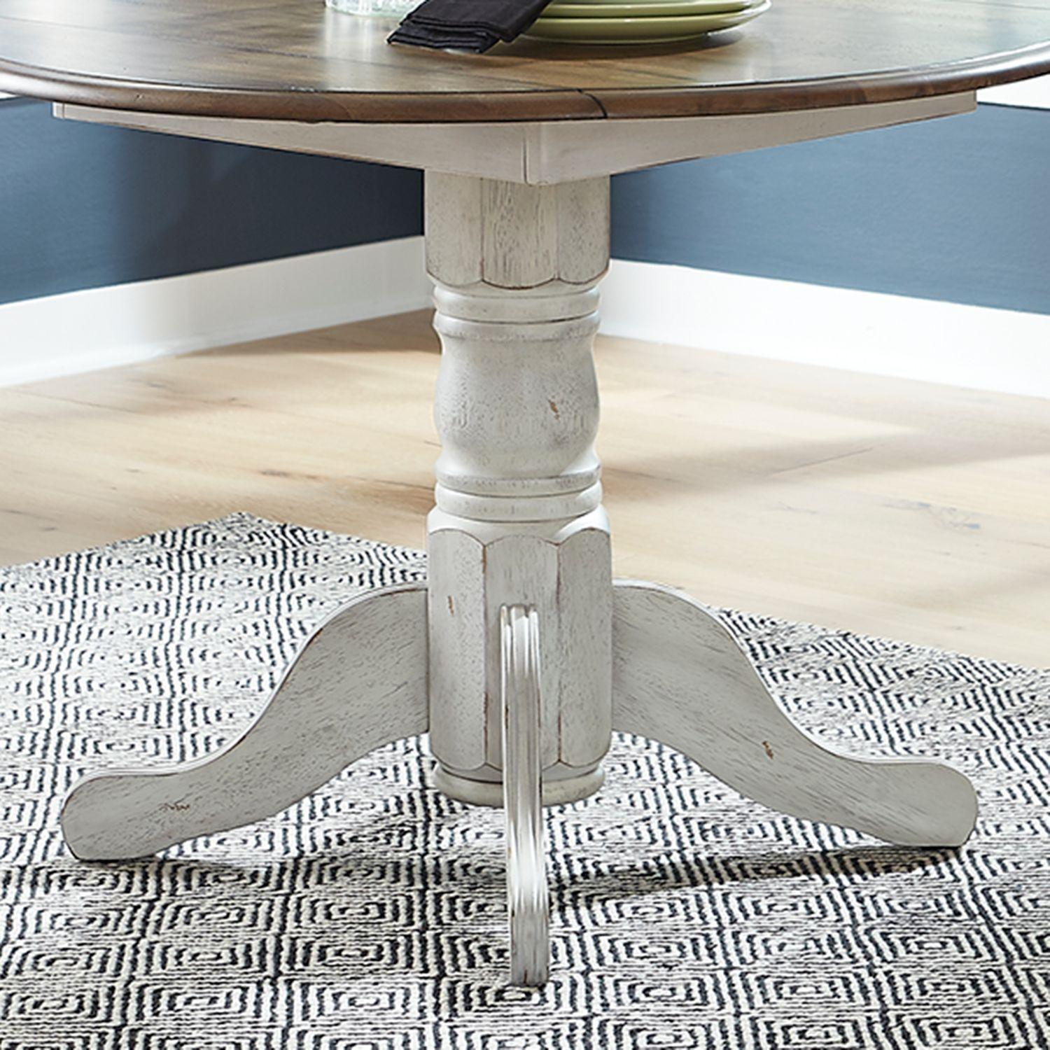  Liberty Furniture Industries Inc. Carolina Crossing 186 Drop Leaf Table - White IMAGE 3