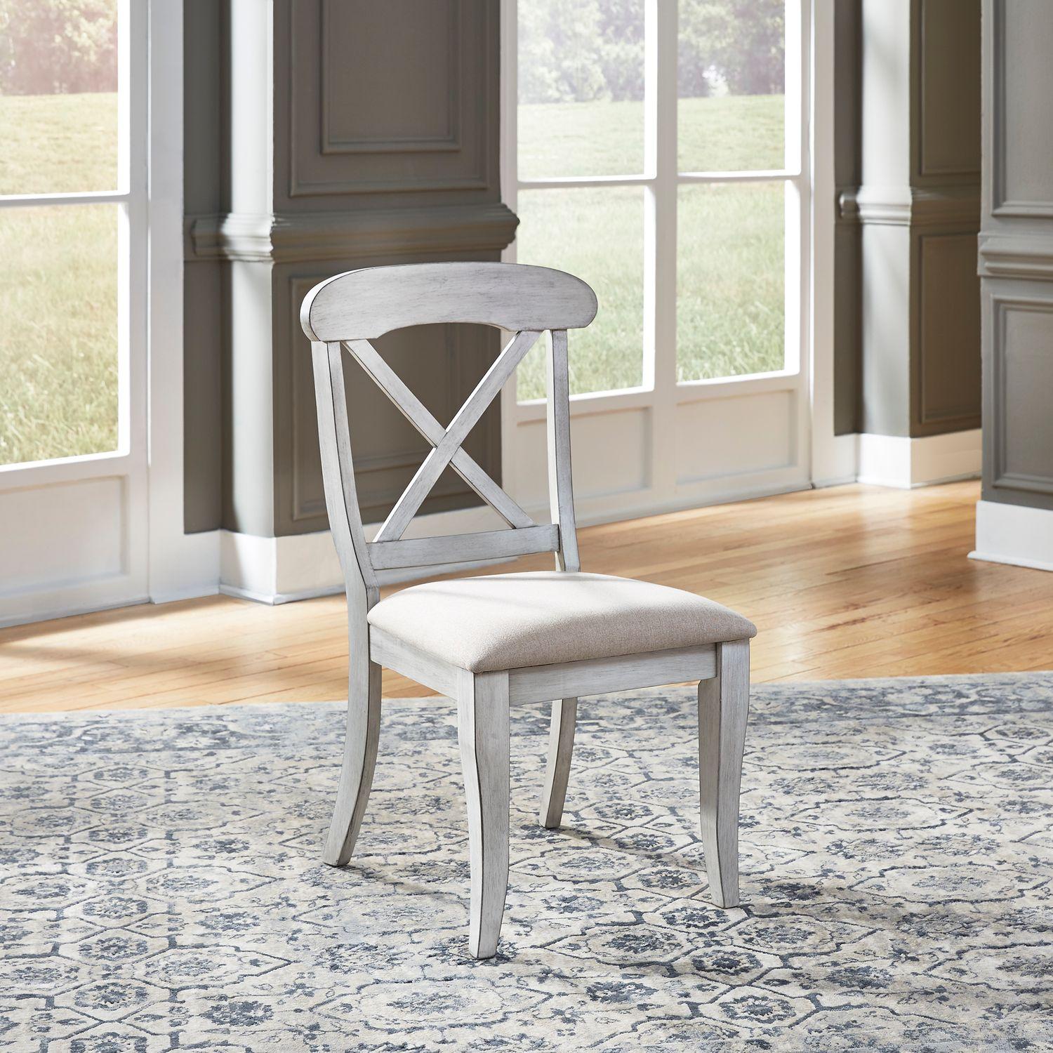  Liberty Furniture Industries Inc. Ocean Isle 303W-C3001S Upholstered X Back Side Chair IMAGE 7