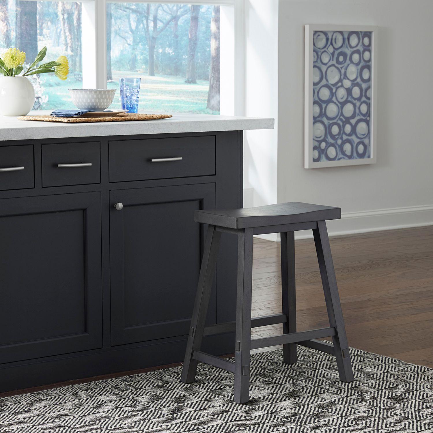  Liberty Furniture Industries Inc. Creations 38-B1824 Sawhorse Counter Stool - Slate IMAGE 6