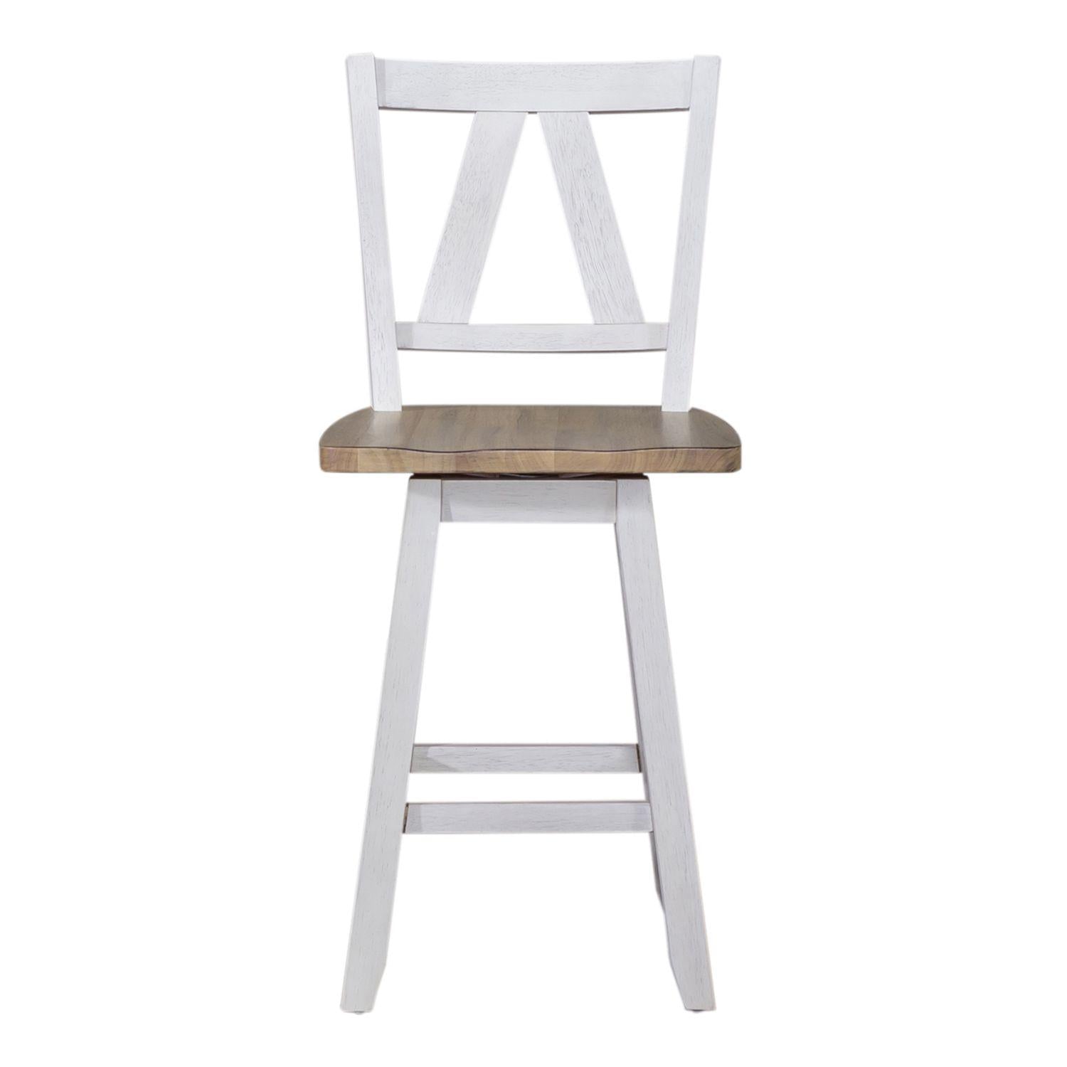  Liberty Furniture Industries Inc. Lindsey Farm 62WH-B250324 Counter Height Swivel Chair IMAGE 1