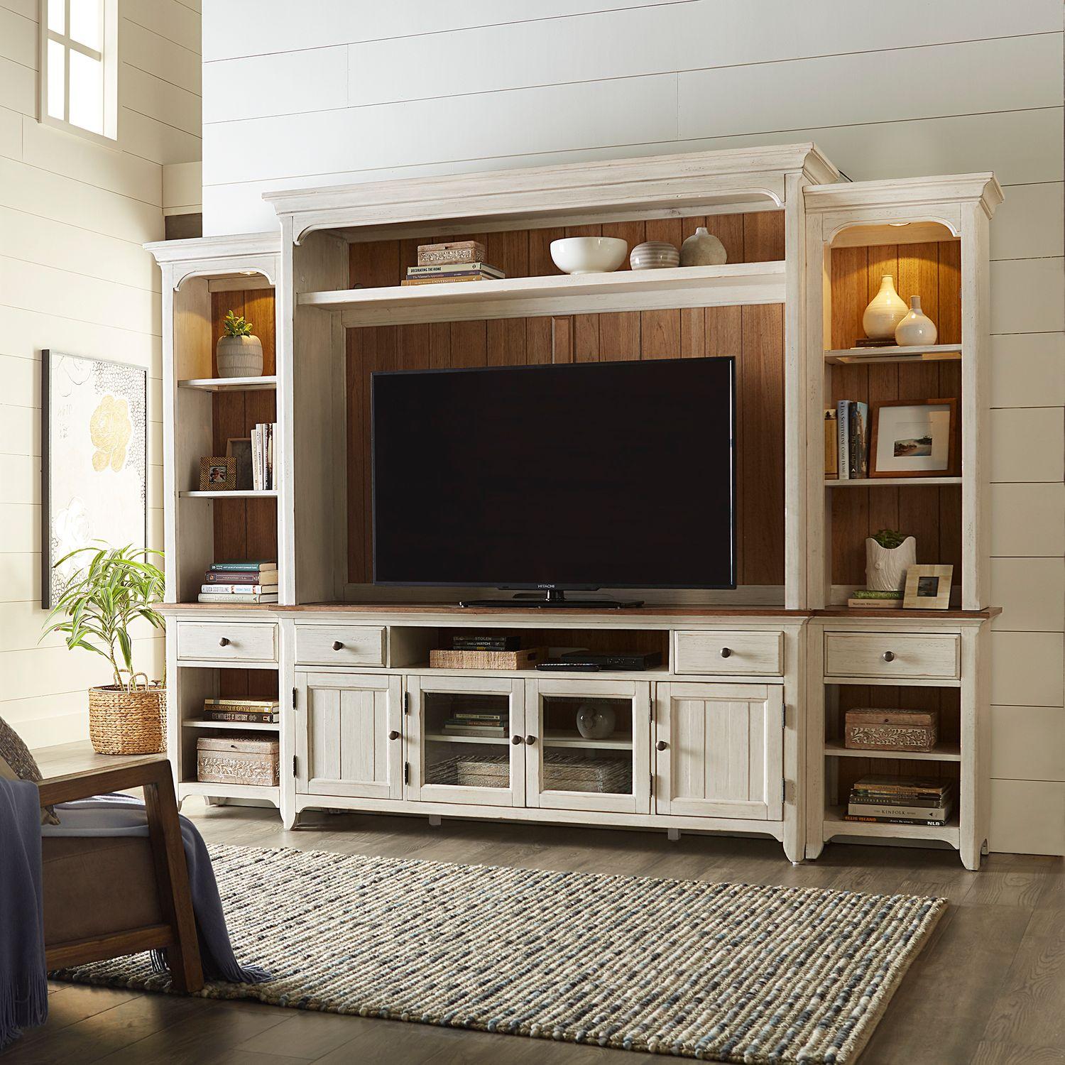  Liberty Furniture Industries Inc. Farmhouse Reimagined 652-ENT-ECP Entertainment Center with Piers IMAGE 2