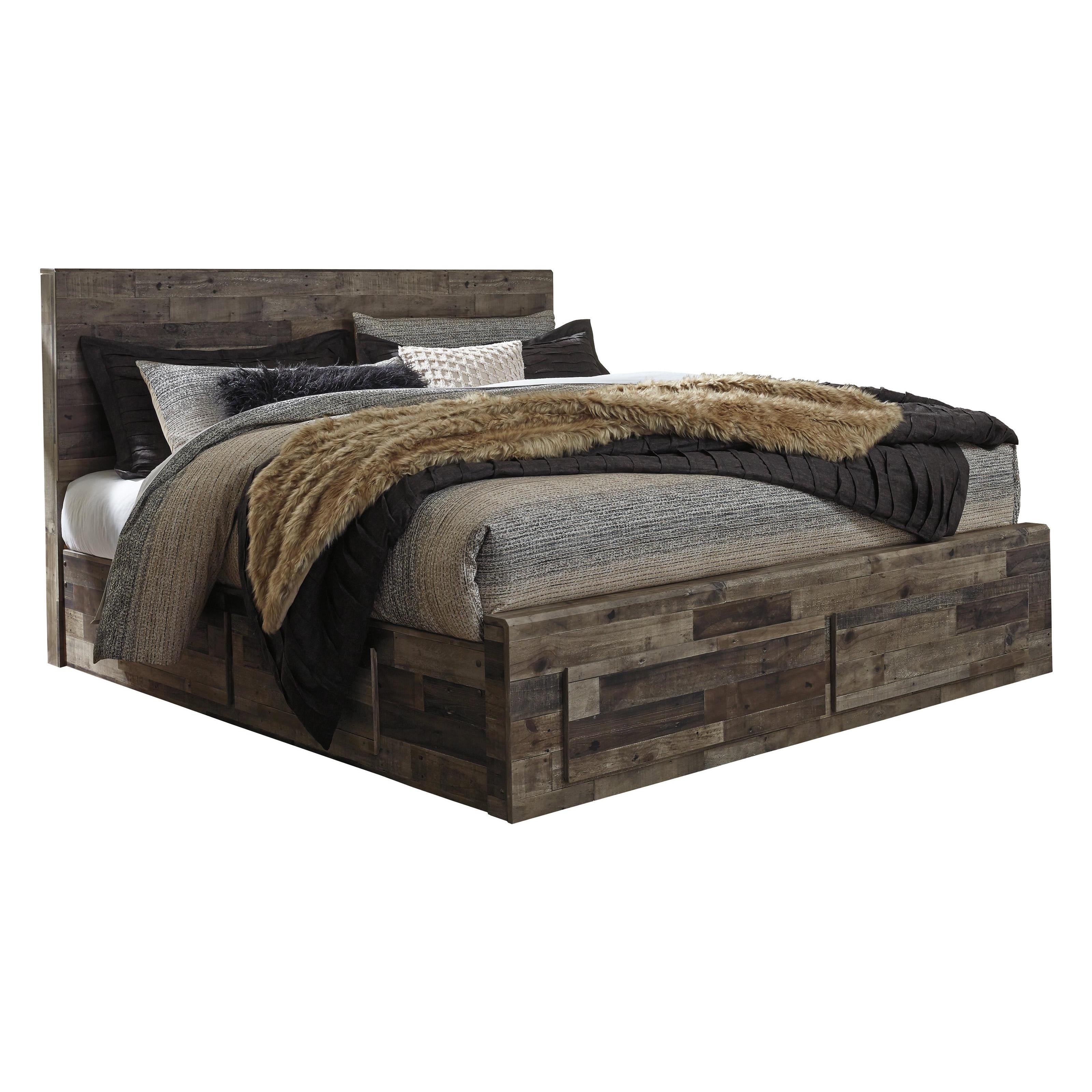  Size_Queen --  Benchcraft Derekson Panel Bed with Storage IMAGE 1