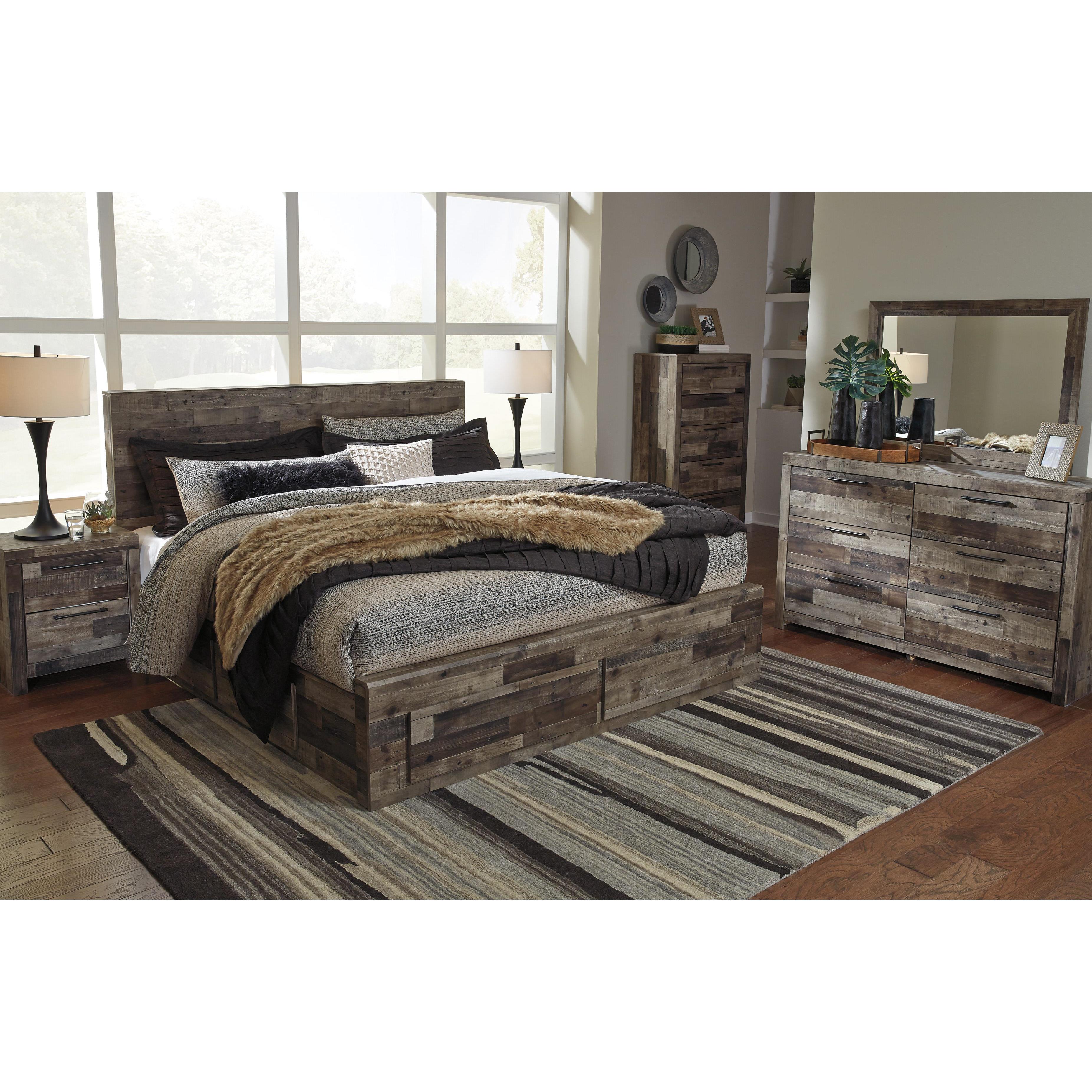  Size_Queen --  Benchcraft Derekson Panel Bed with Storage IMAGE 5